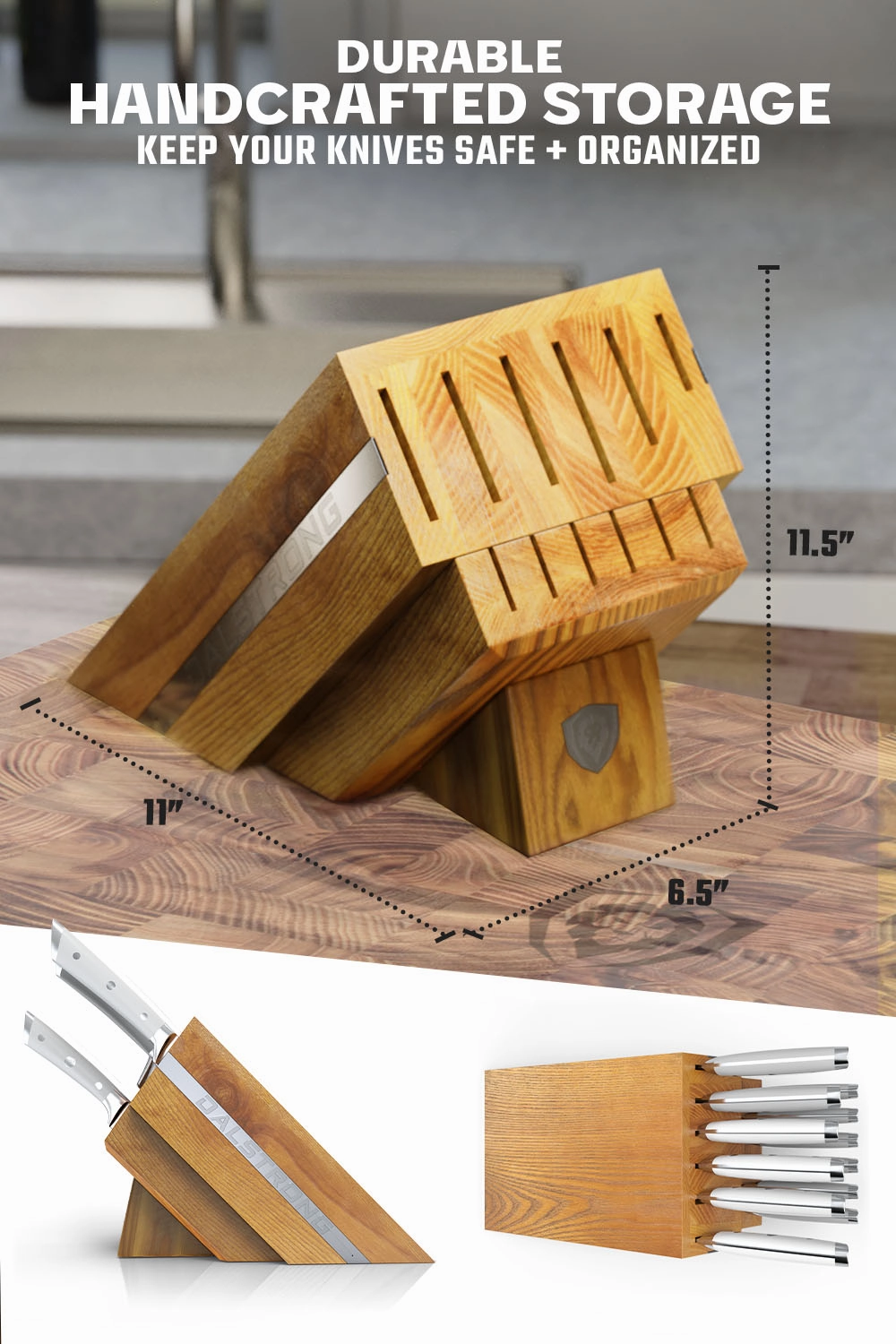 12-Piece Block Set | White Handles | Gladiator Series | NSF Certified | Dalstrong 