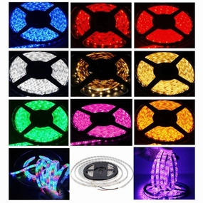 12v 8mm 3528 60 Led Strip Light Ip65 5m Roll With Female Dc Blue Bing Light LED strip lights,ambient lighting,LED lights