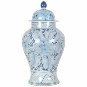 17 Small Washed Blue and White Floral Jar vase,flower vase,home decoration