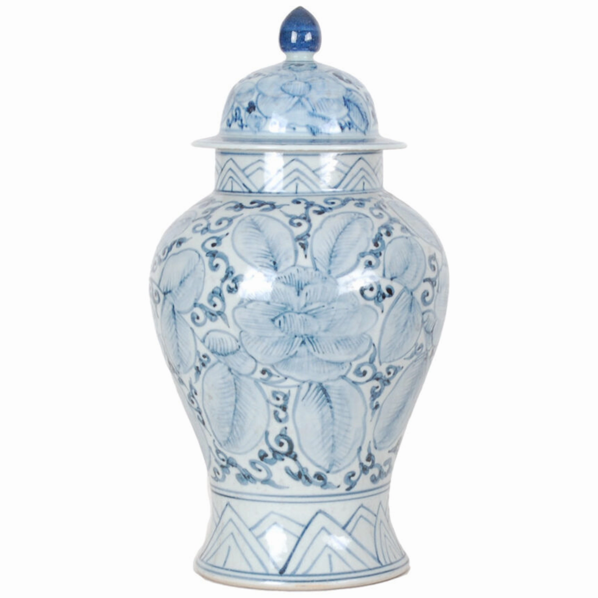 17 Small Washed Blue and White Floral Jar vase,flower vase,home decoration
