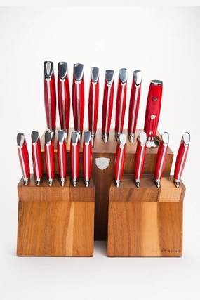 18-piece Colossal Knife Set with Block | Red Handles | Gladiator Series | Knives NSF Certified | Dalstrong  knife set,kitchen knives,cooking tools