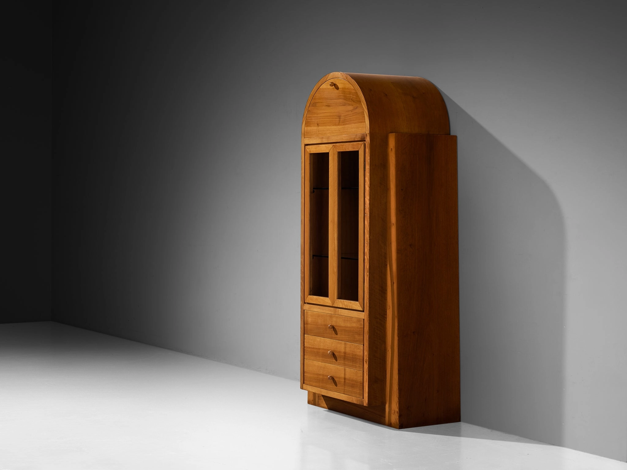 1970s Italian Tall Cabinets in Walnut