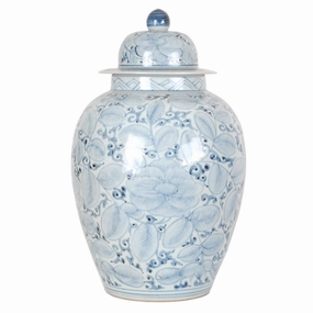 20 Washed Blue and White Floral Jar vase,flower vase,home decoration
