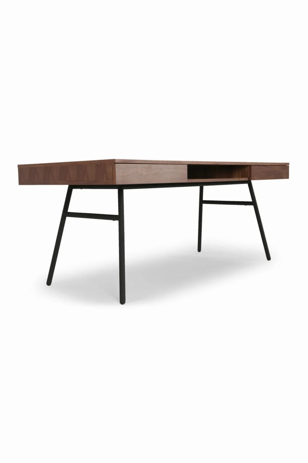 2-Drawer Walnut Desk | NV Gallery Solomon