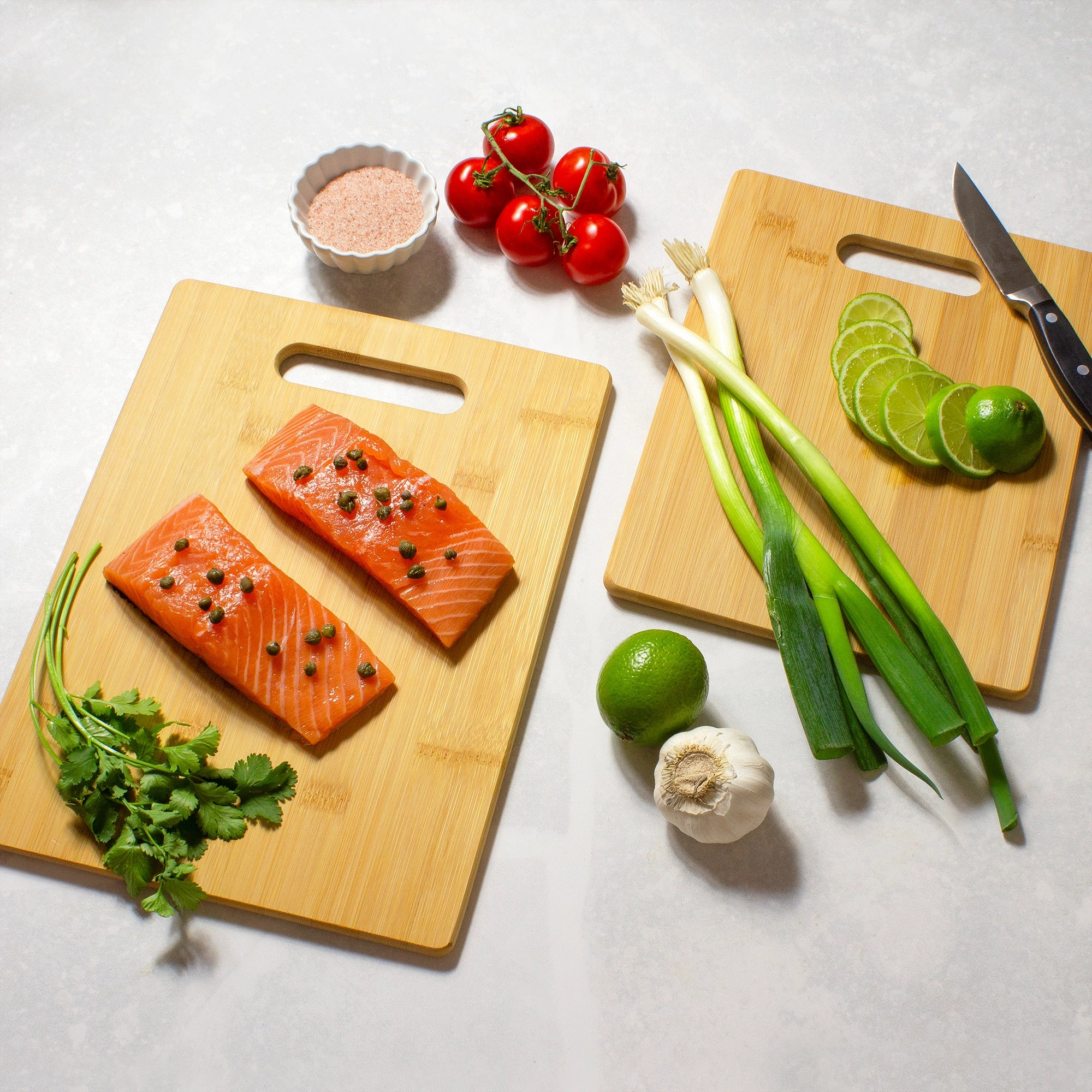 2-Piece Bamboo Cutting Board Set