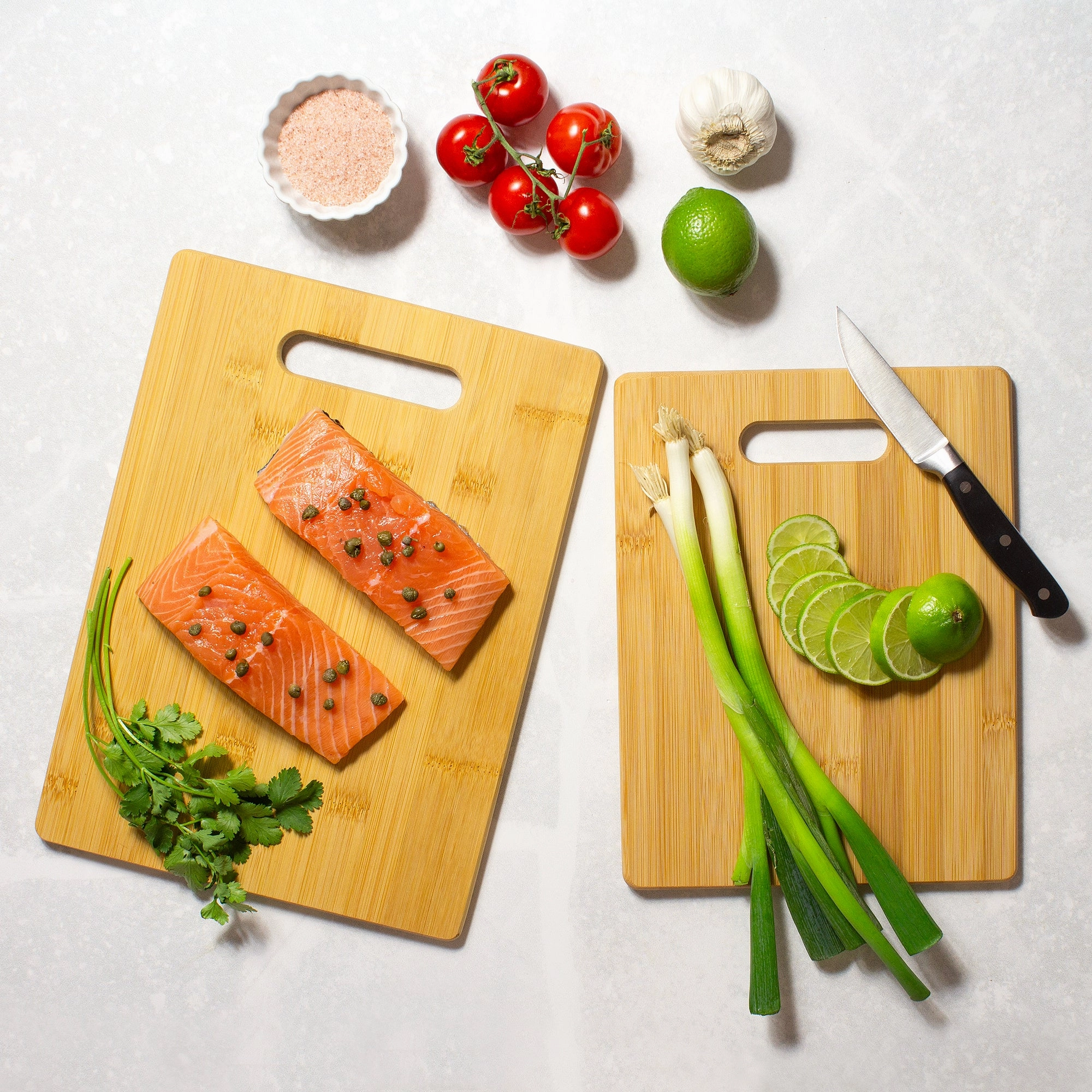 2-Piece Bamboo Cutting Board Set