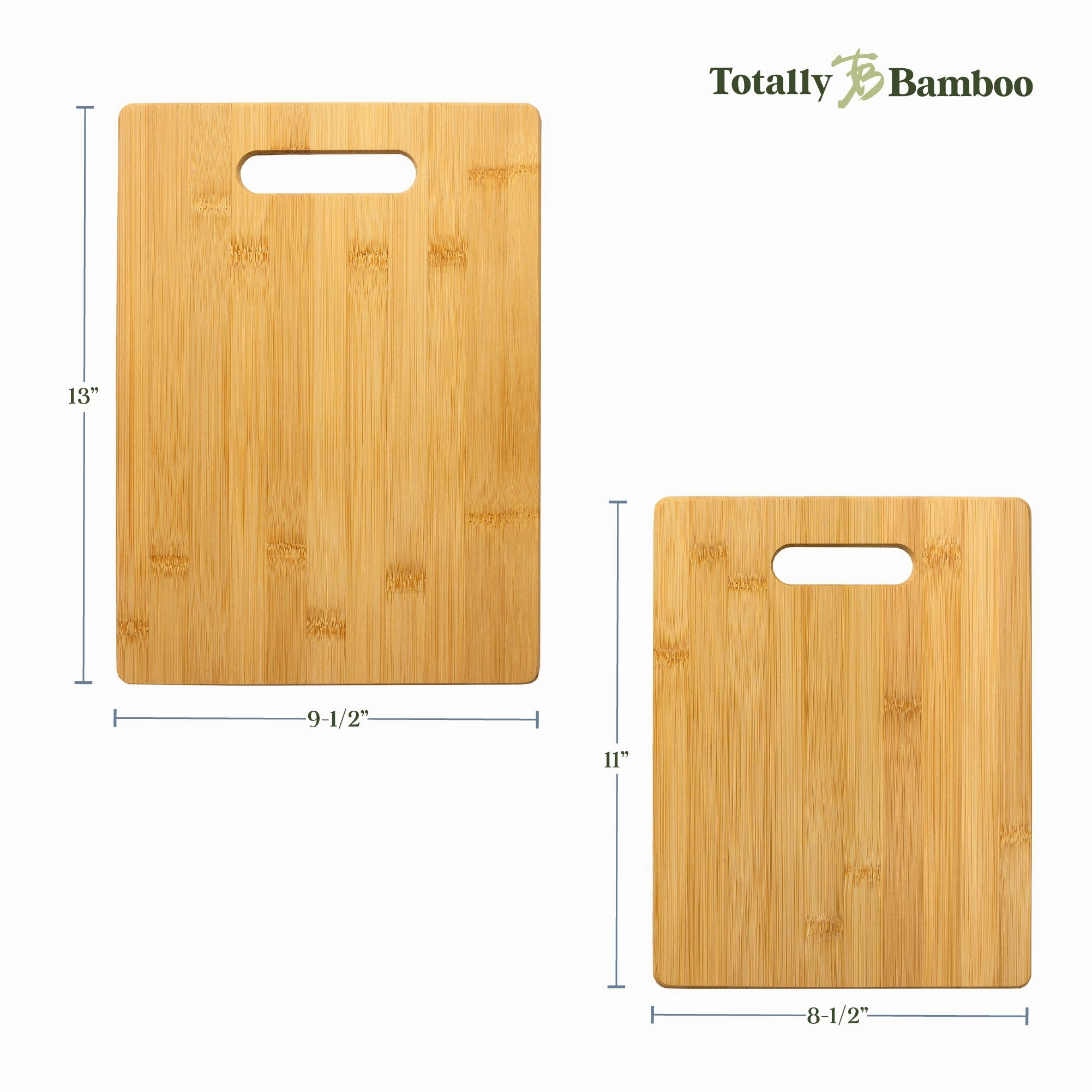 2-Piece Bamboo Cutting Board Set