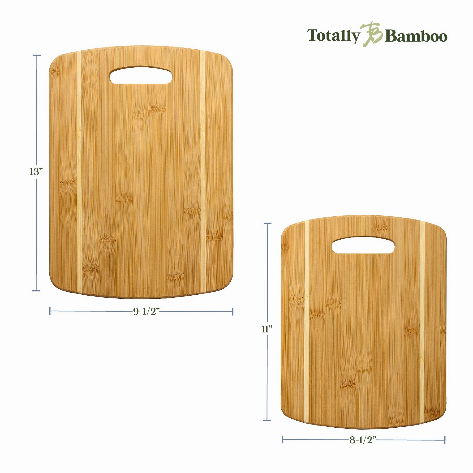 2-Piece Striped Bamboo Cutting Board Set