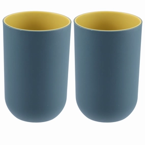2Pcs Toothbrush Cup Bathroom Toothbrush Cup 4.33"x2.76" 350ml toothbrush holder,bathroom cup,bathroom organizer