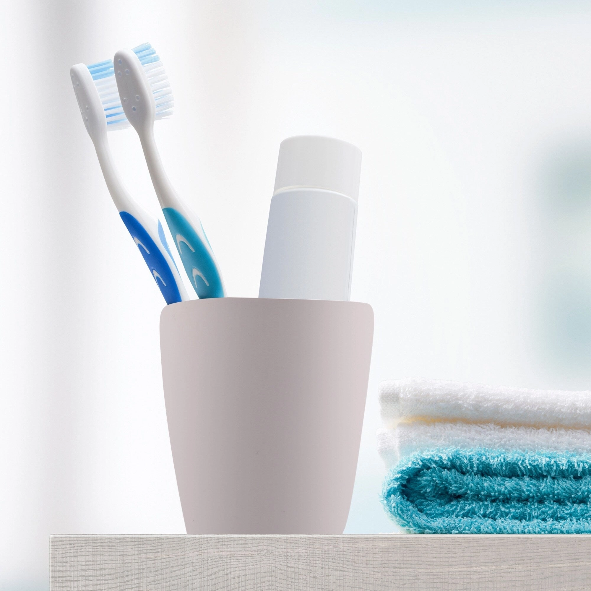 2Pcs Toothbrush Cup Bathroom Toothbrush Cup 4.33"x2.76" 350ml