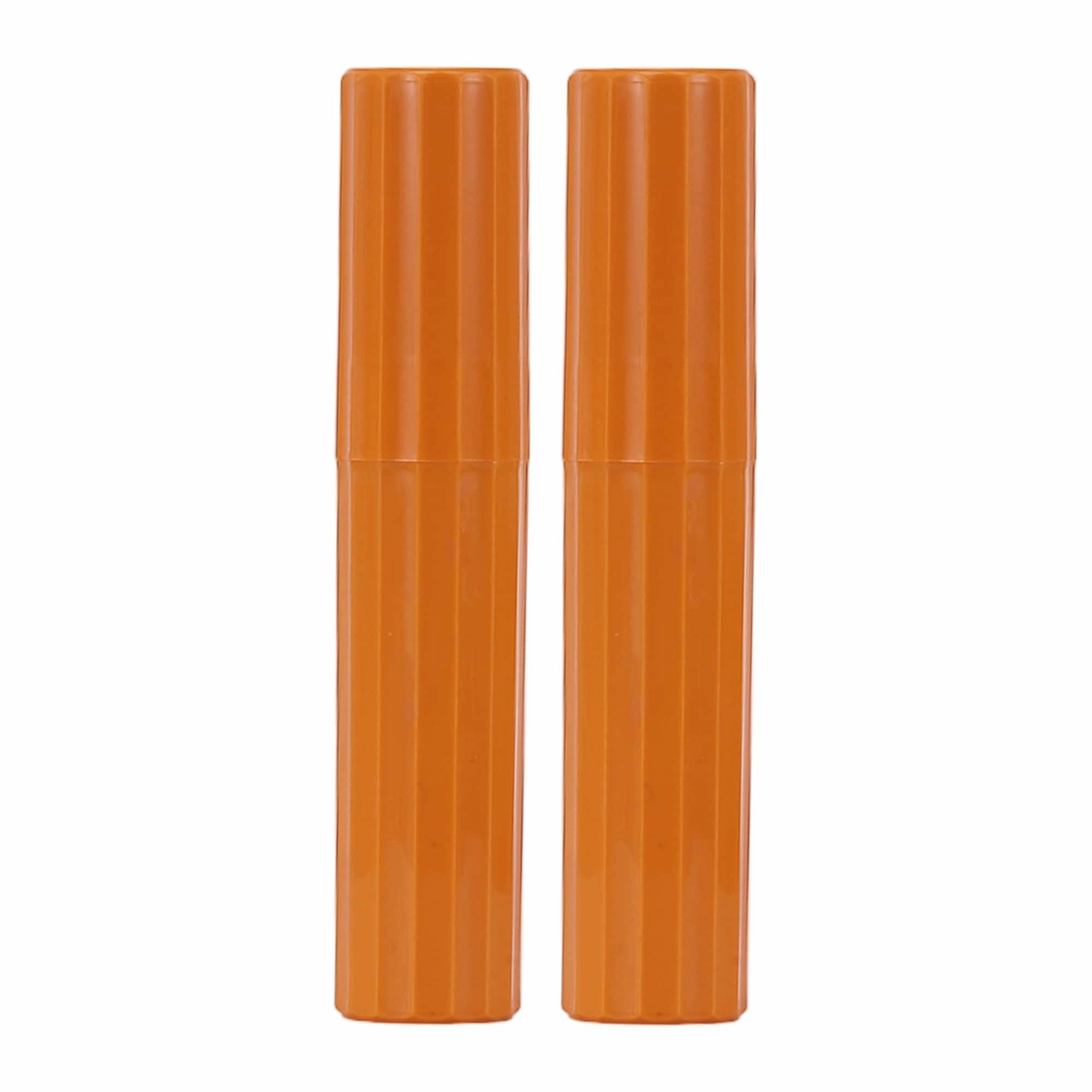 2pcs Vertical Stripe Toothbrush Case, Travel Business, 7.87"x1.50" toothbrush holder,bathroom cup,bathroom organizer