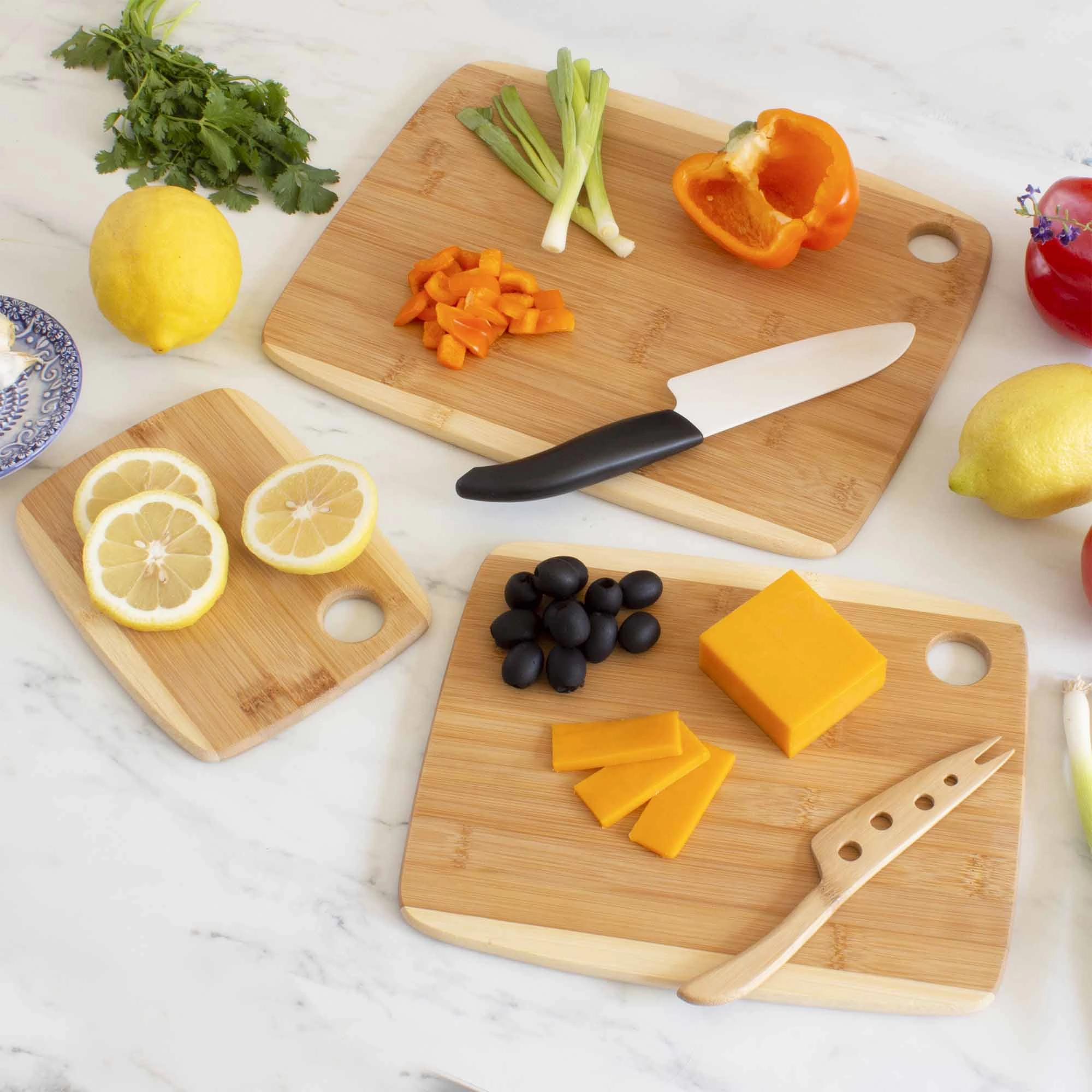 3-Piece 2-Tone Cutting Board Set