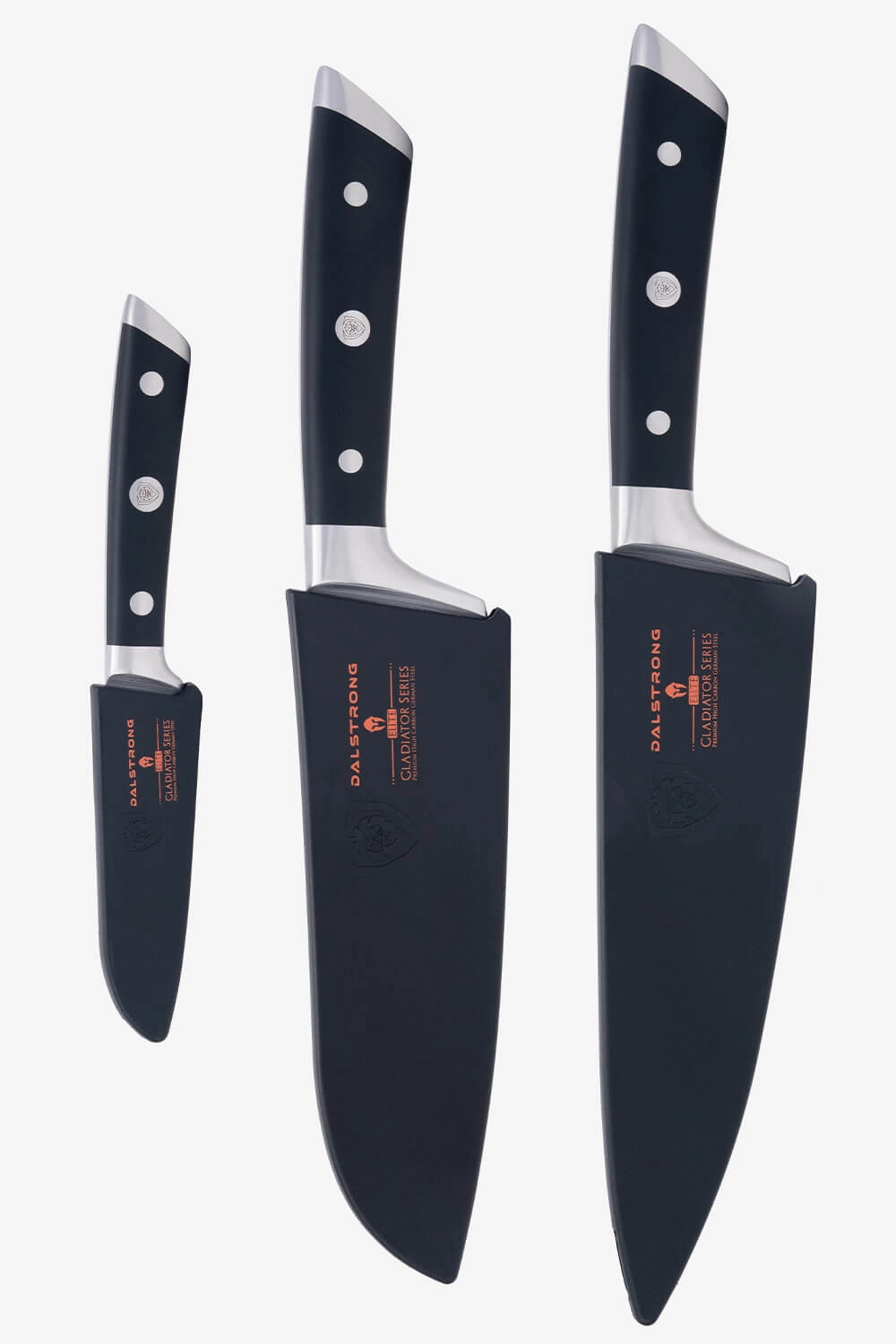 3-Piece Knife Set | Chef - Santoku - Paring | Gladiator Series Elite | NSF Certified | Dalstrong 