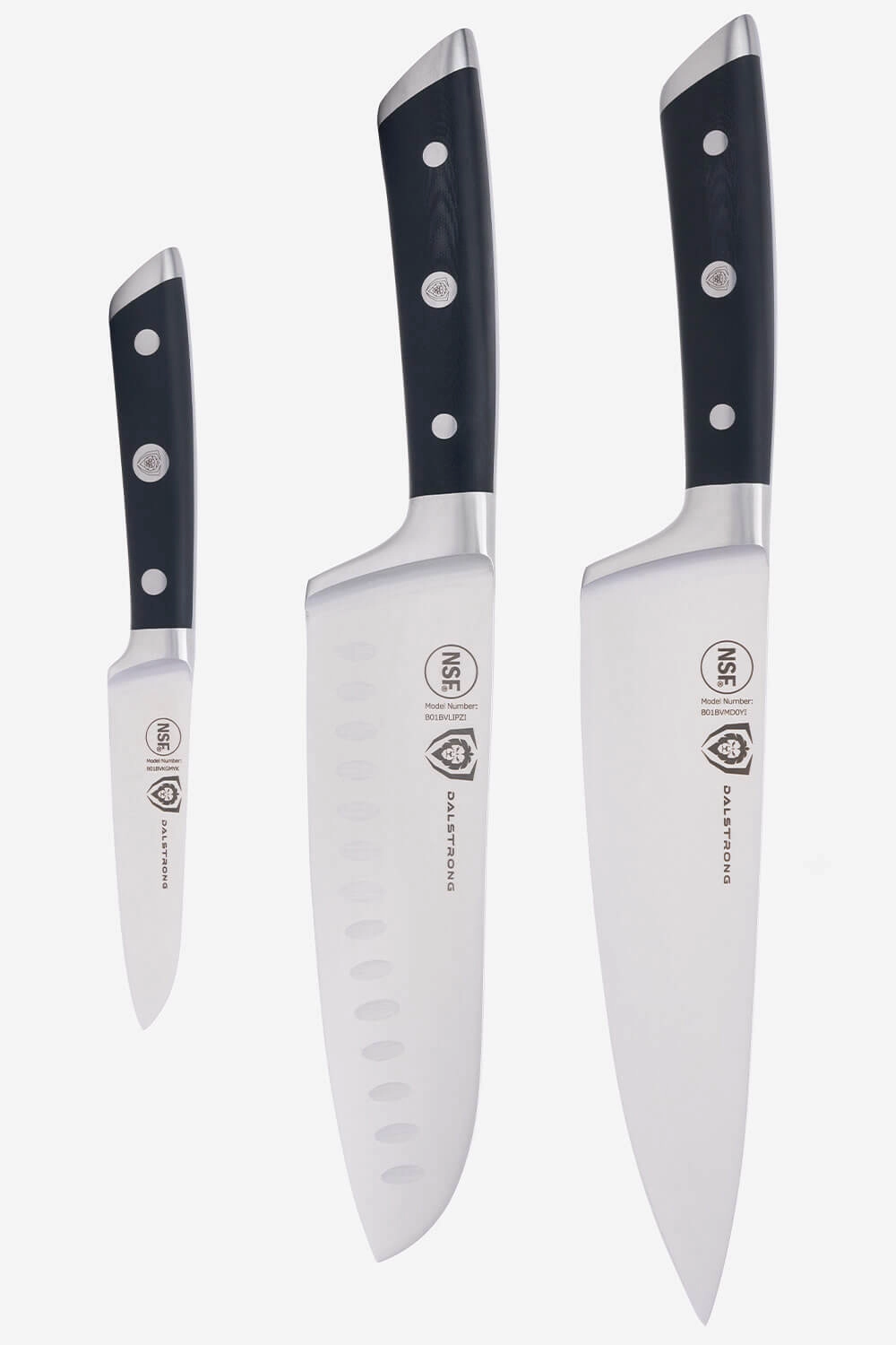 3-Piece Knife Set | Chef - Santoku - Paring | Gladiator Series Elite | NSF Certified | Dalstrong 