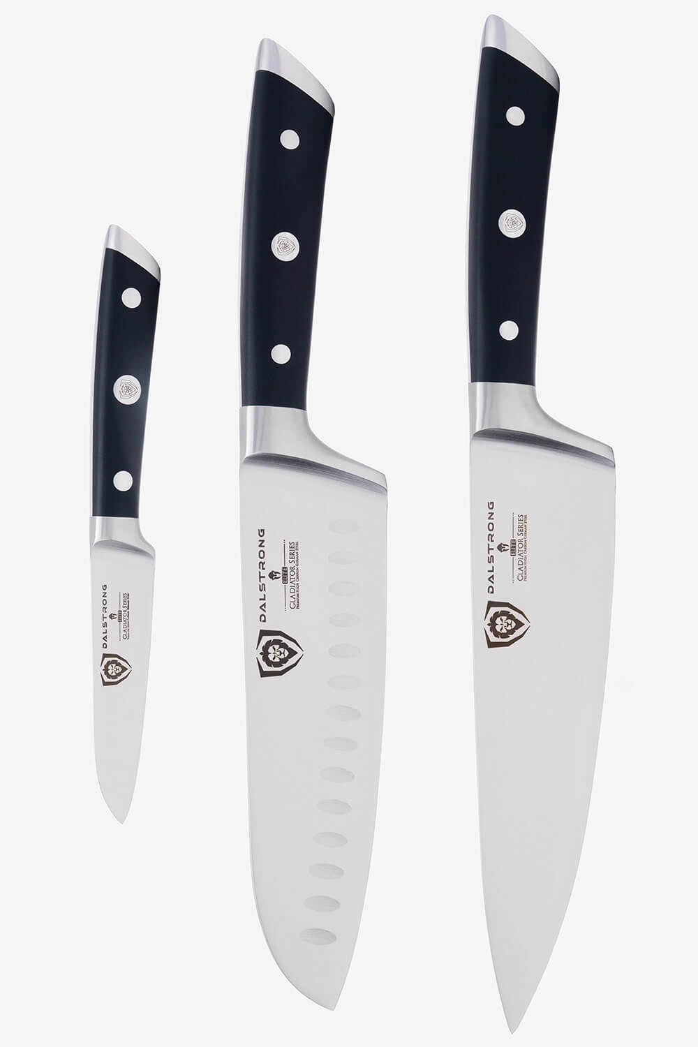 3-Piece Knife Set | Chef - Santoku - Paring | Gladiator Series Elite | NSF Certified | Dalstrong  knife set,kitchen knives,cooking tools