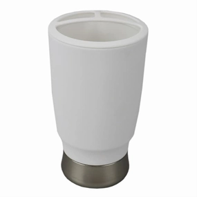 3 Section Rubberized Plastic Tooth Brush Holder, White toothbrush holder,bathroom cup,bathroom organizer