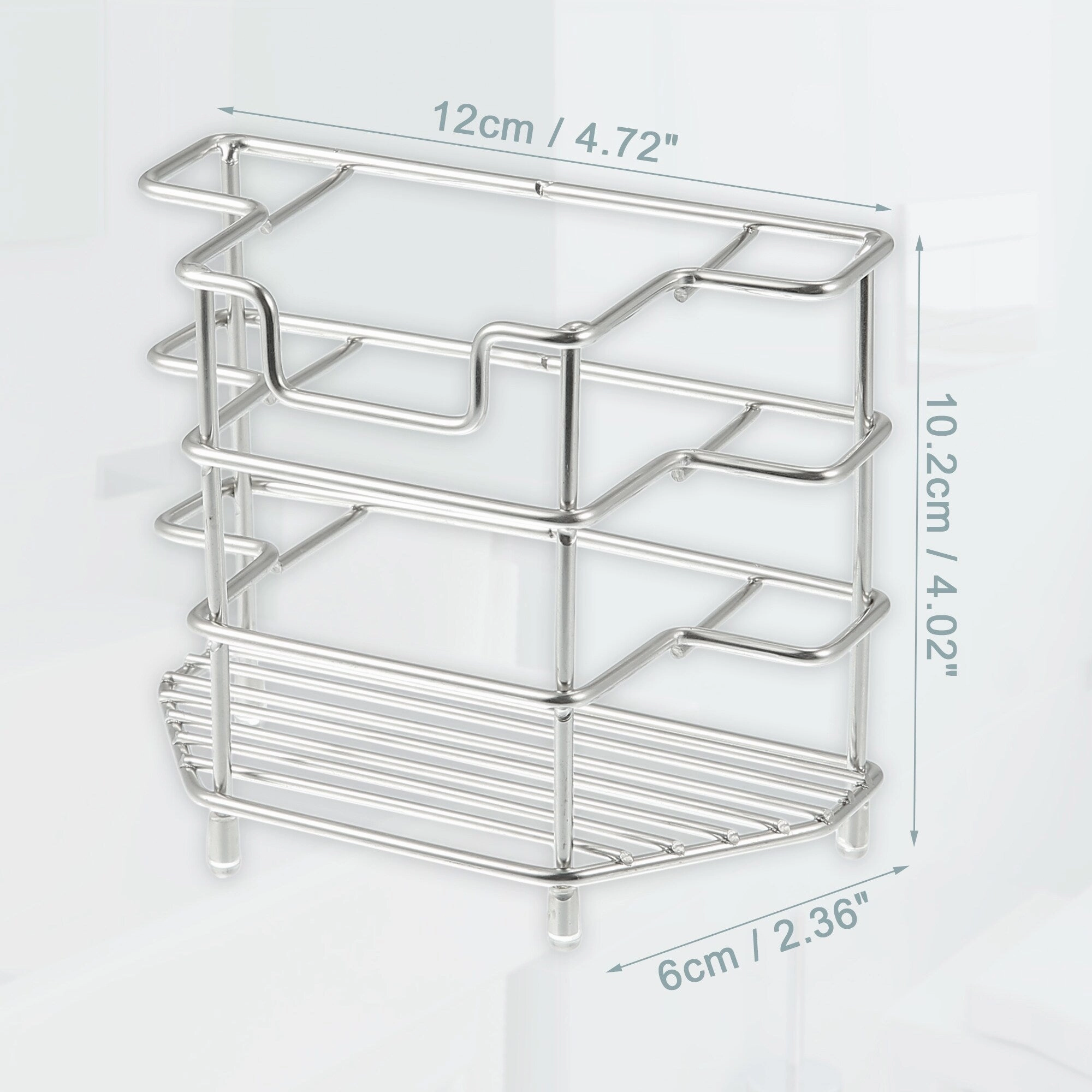 3 Slots 304 Stainless Steel Toothbrush Holder, Toothpaste Holder Stand