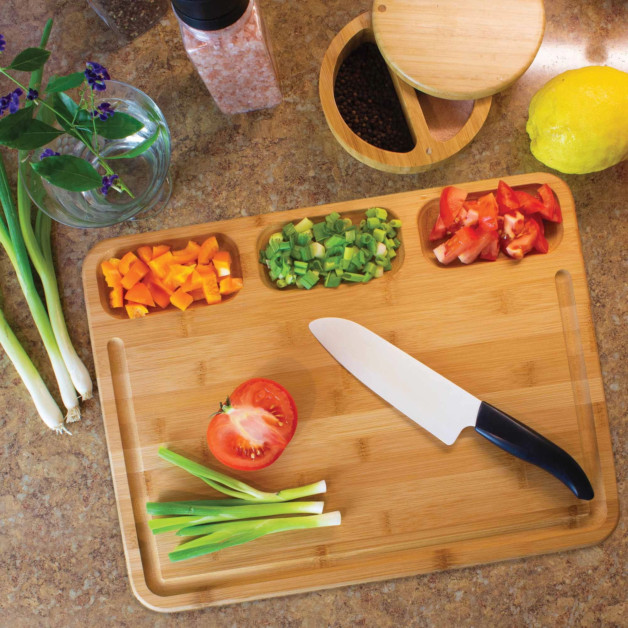 3-Well Kitchen Prep Board, 17-1/2" x 13-1/2"