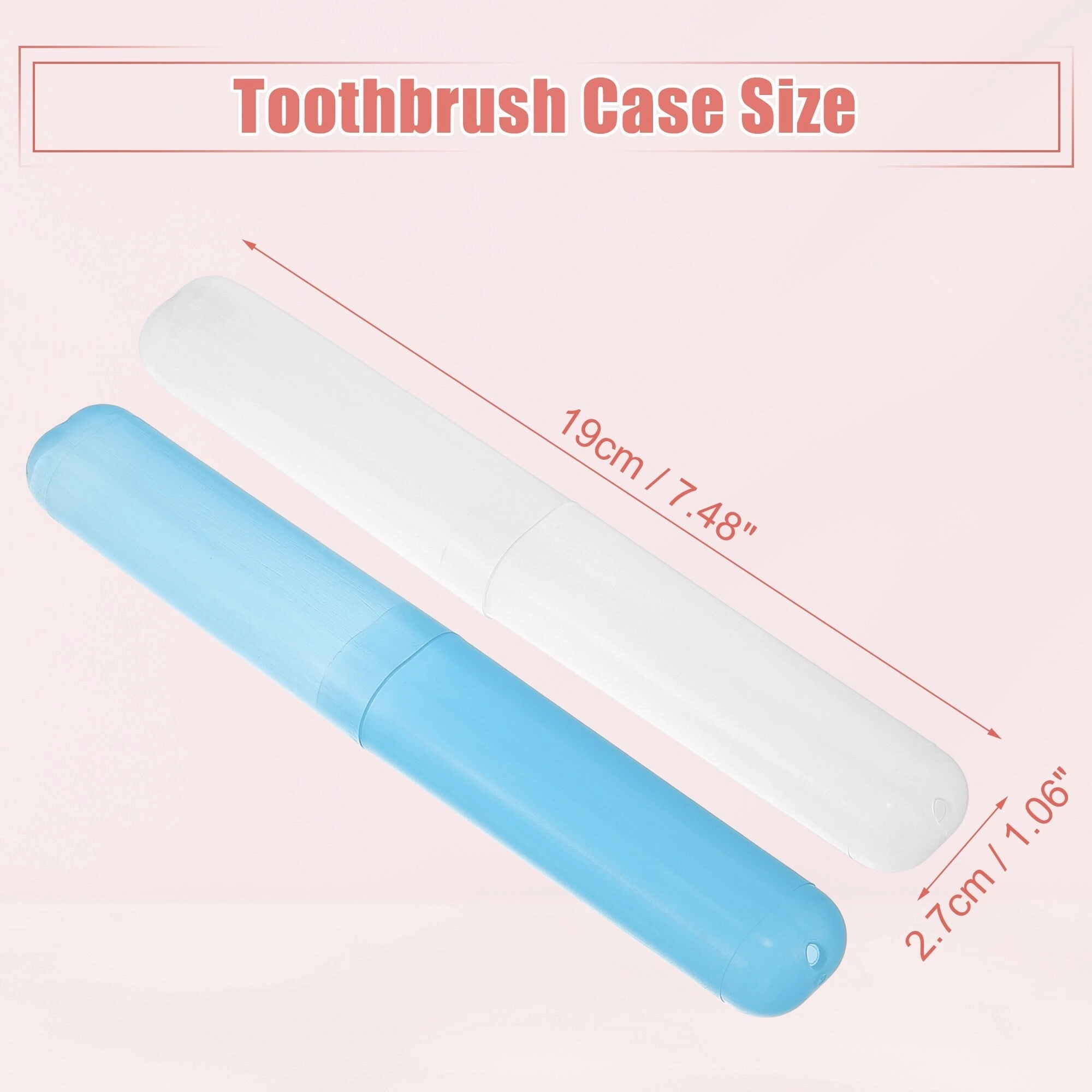 4 Pcs, Toothbrush Travel Case, Plastic, Lightweight Traveling Toothbrush Holders Case, 7.48"x1.06"