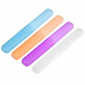4 Pcs, Toothbrush Travel Case, Plastic, Lightweight Traveling Toothbrush Holders Case, 7.48"x1.06" toothbrush holder,bathroom cup,bathroom organizer