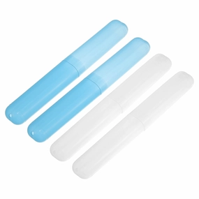 4 Pcs, Toothbrush Travel Case, Plastic, Lightweight Traveling Toothbrush Holders Case, 7.48"x1.06" toothbrush holder,bathroom cup,bathroom organizer