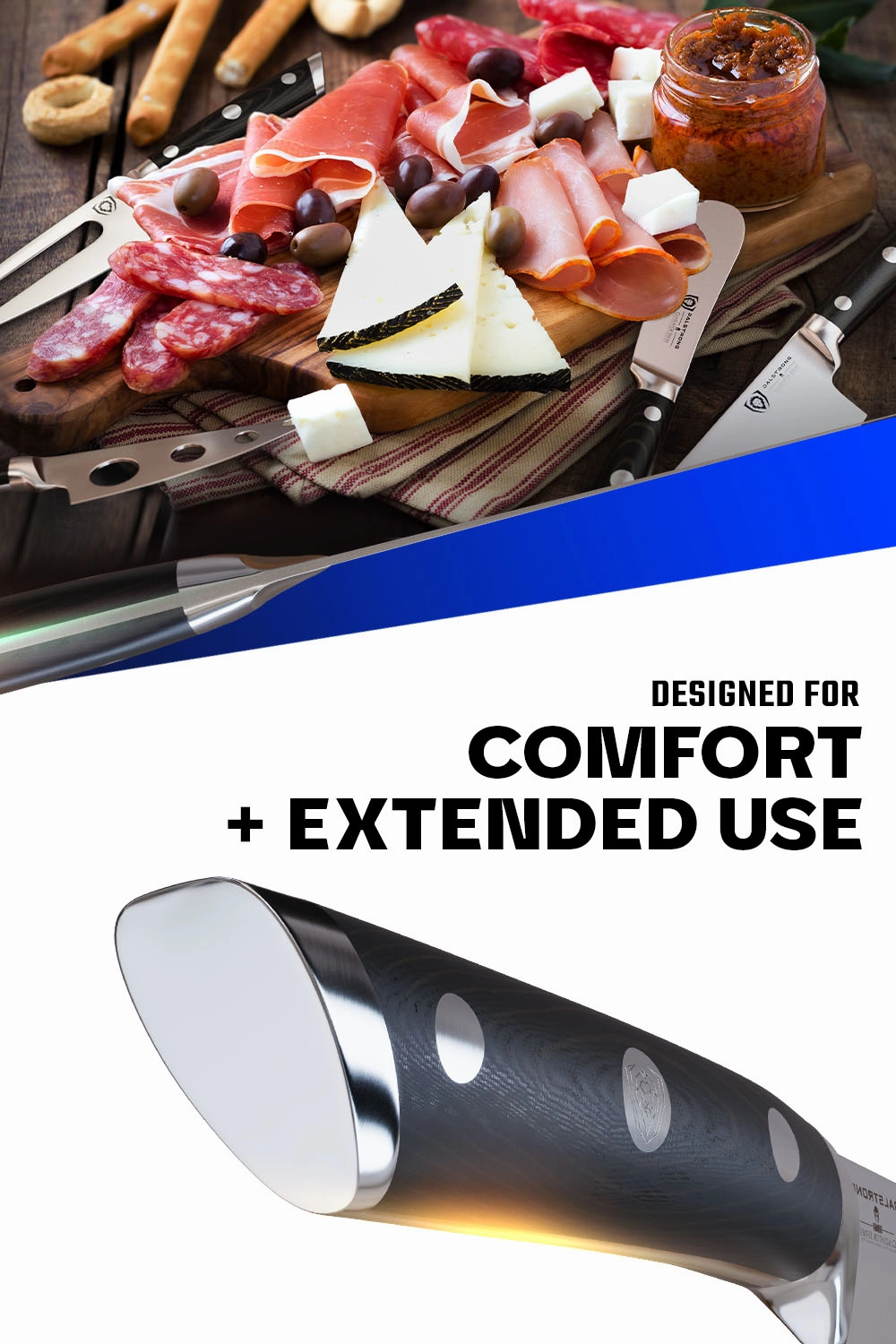 4-Piece Charcuterie & Cheese Knife Set | Gladiator Series | NSF Certified | Dalstrong 