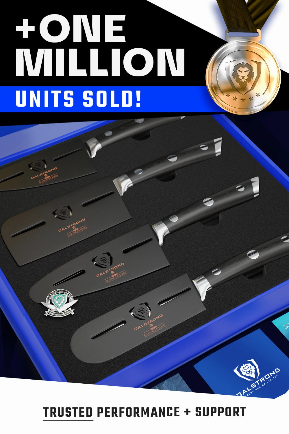 4-Piece Charcuterie & Cheese Knife Set | Gladiator Series | NSF Certified | Dalstrong 