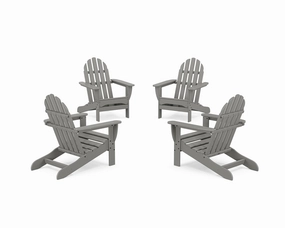 4-Piece Classic Adirondack Conversation Set chairs,dining chairs,home seating