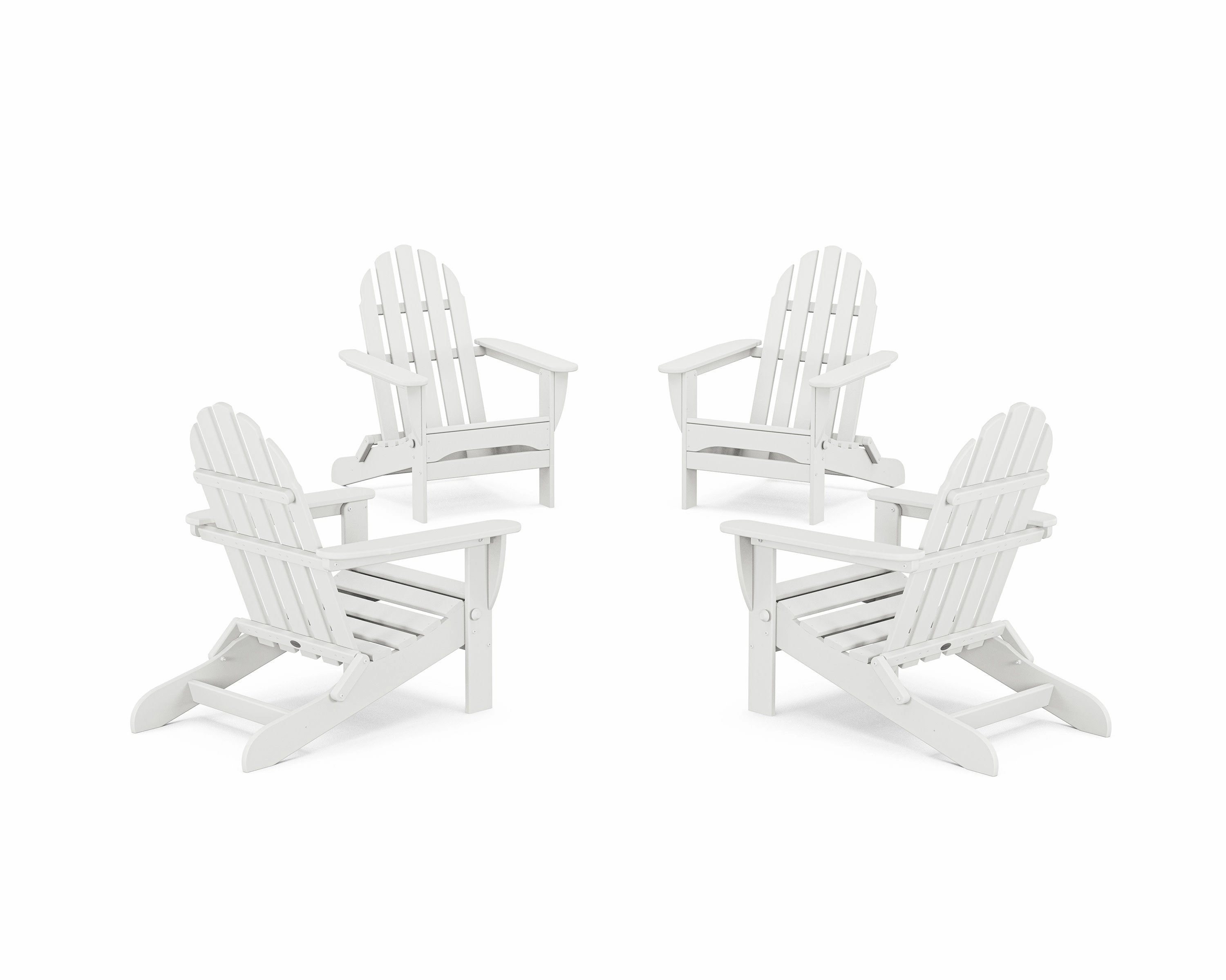4-Piece Classic Folding Adirondack Conversation Set