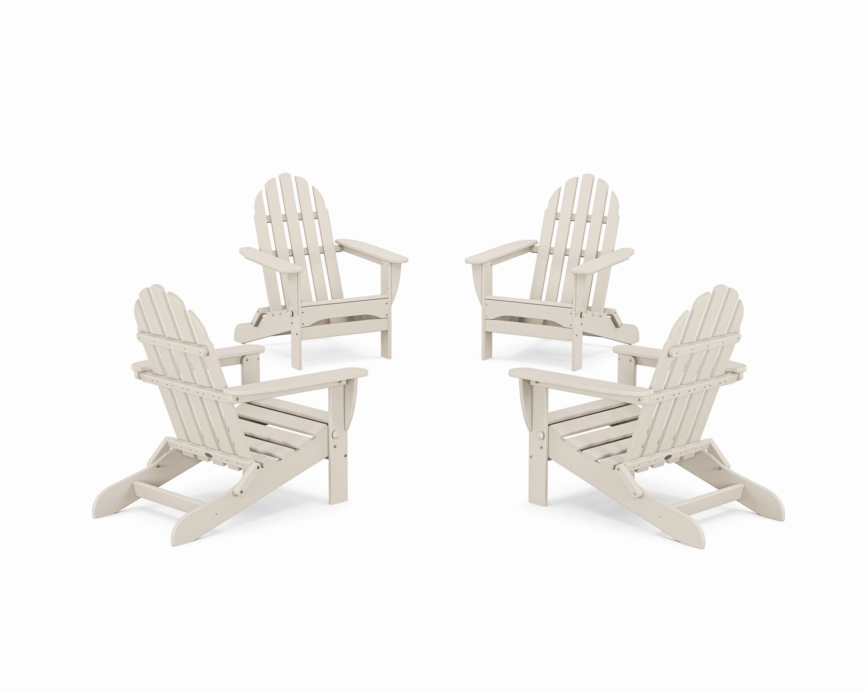 4-Piece Classic Folding Adirondack Conversation Set