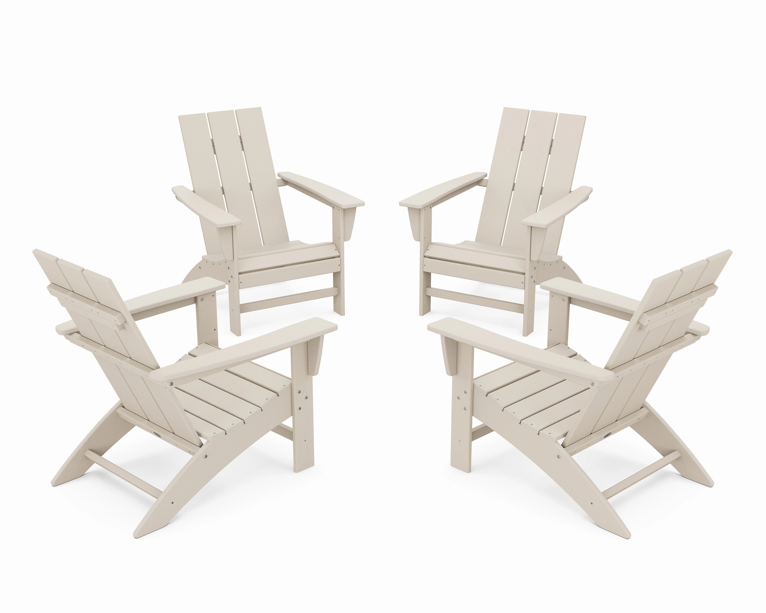 4-Piece Modern Adirondack Chair Conversation Set