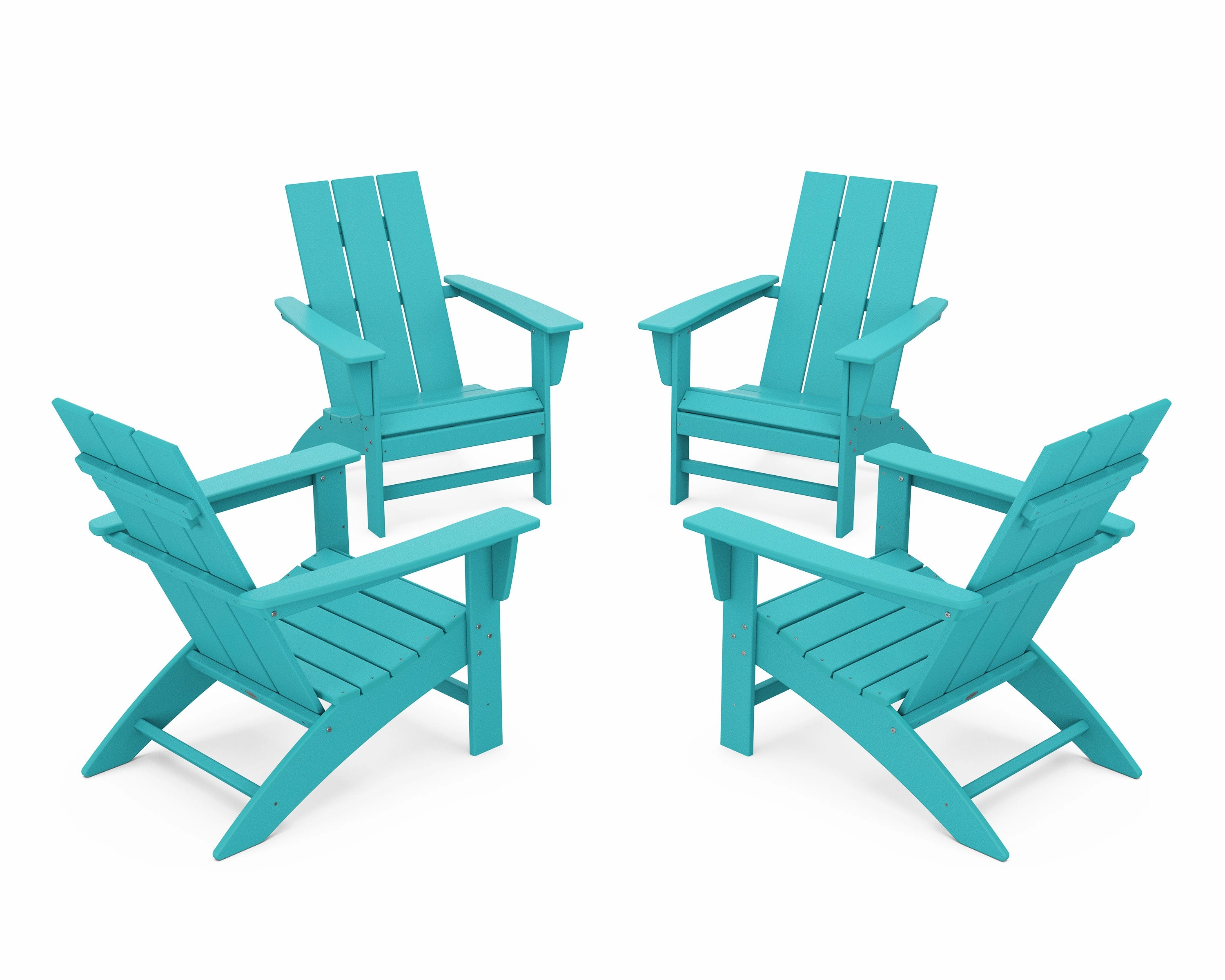 4-Piece Modern Adirondack Chair Conversation Set