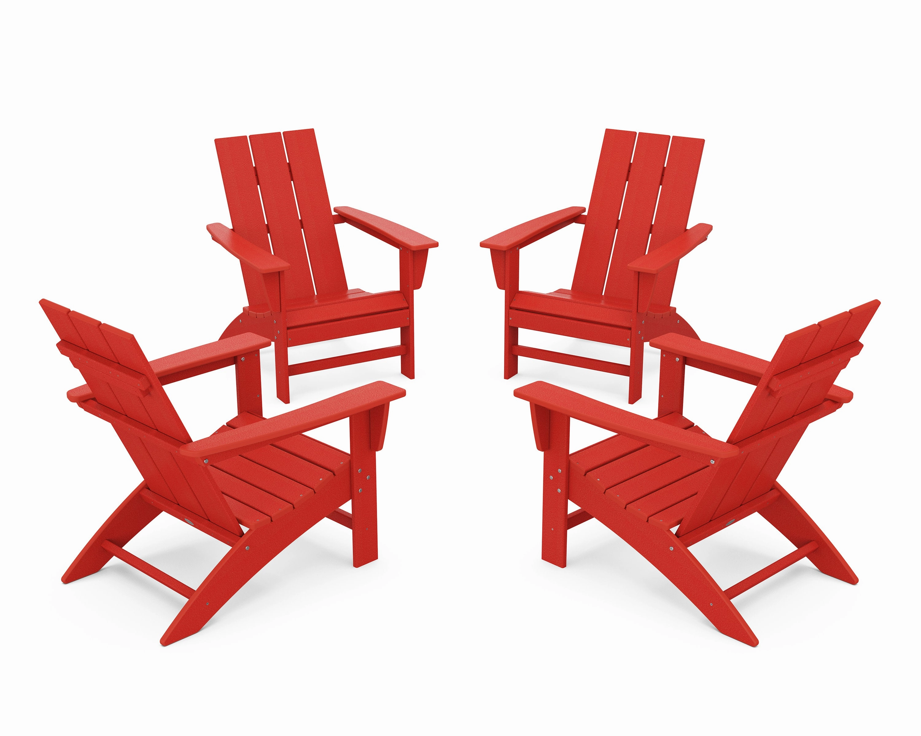 4-Piece Modern Adirondack Chair Conversation Set