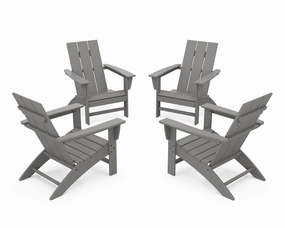 4-Piece Modern Adirondack Chair Conversation Set chairs,dining chairs,home seating