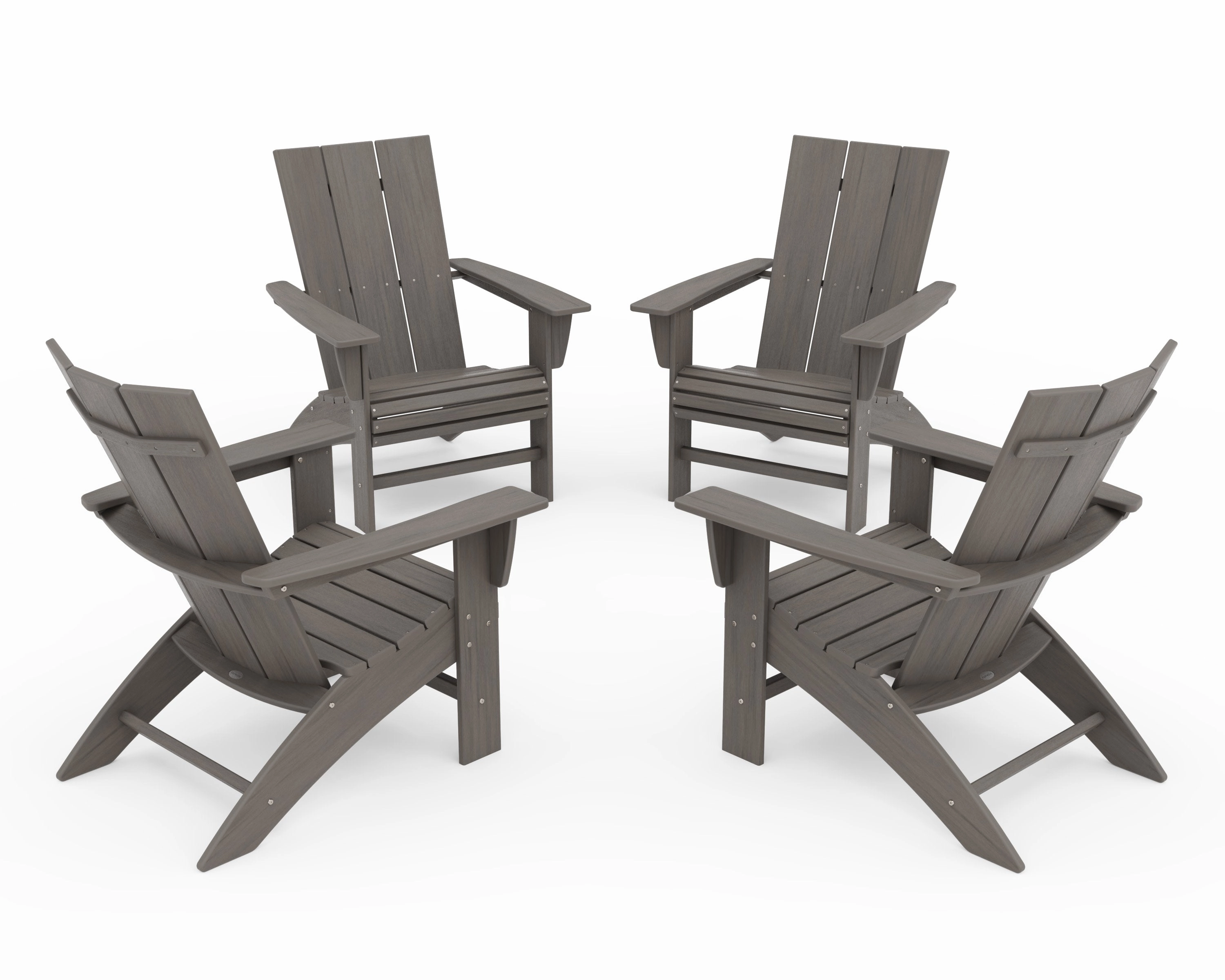 4-Piece Modern Curveback Adirondack Conversation Set