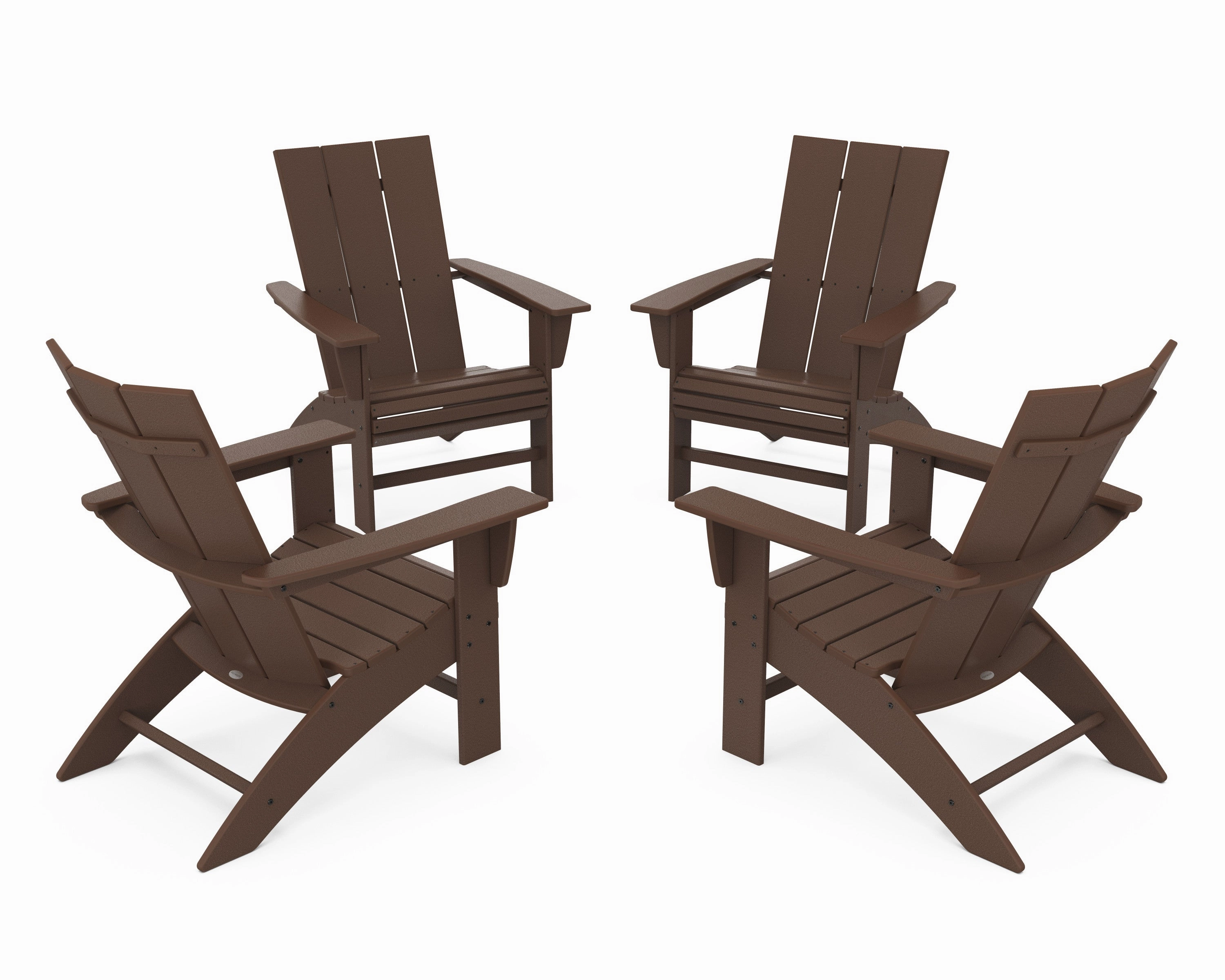 4-Piece Modern Curveback Adirondack Conversation Set