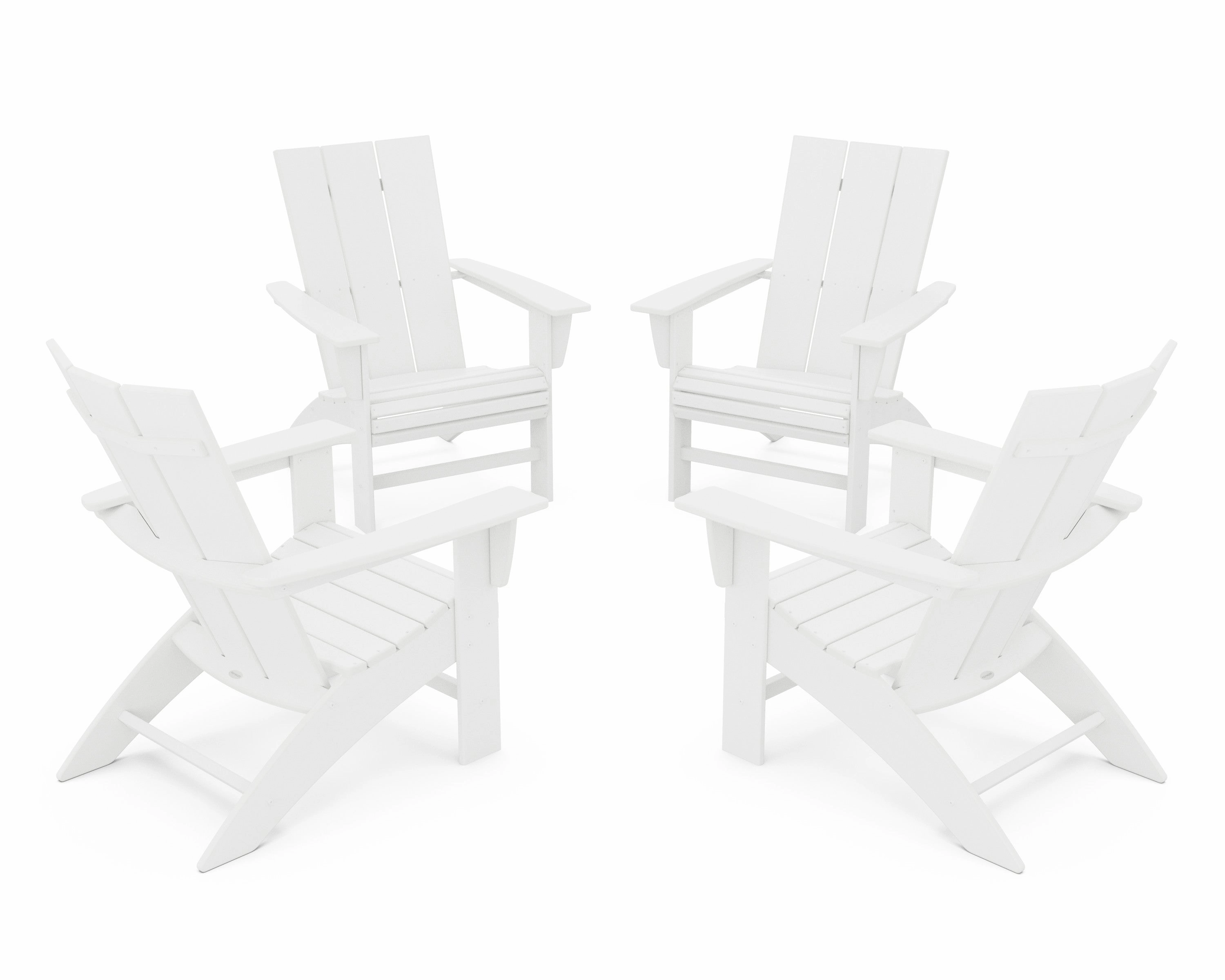 4-Piece Modern Curveback Adirondack Conversation Set