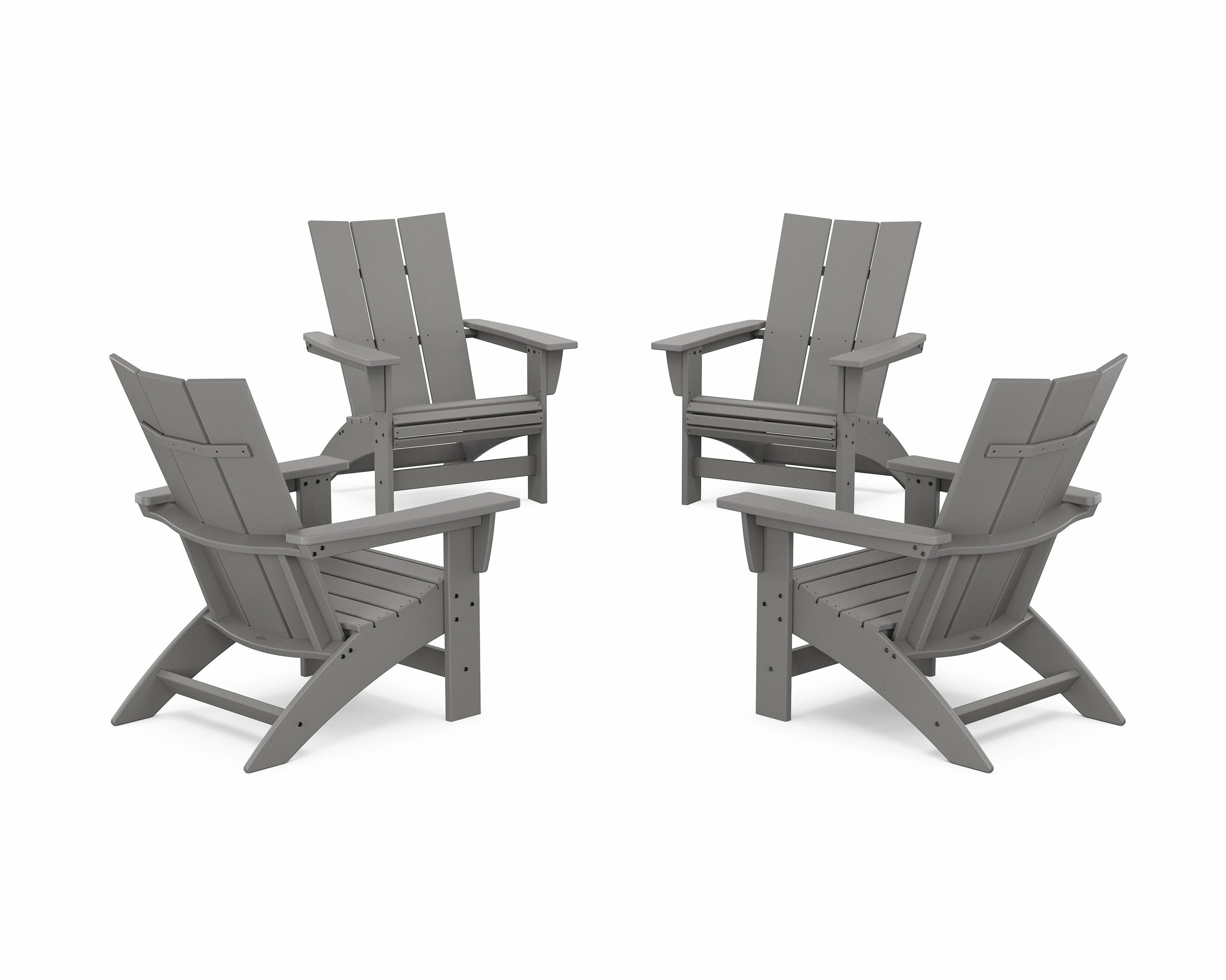 4-Piece Modern Grand Adirondack Chair Conversation Set chairs,dining chairs,home seating