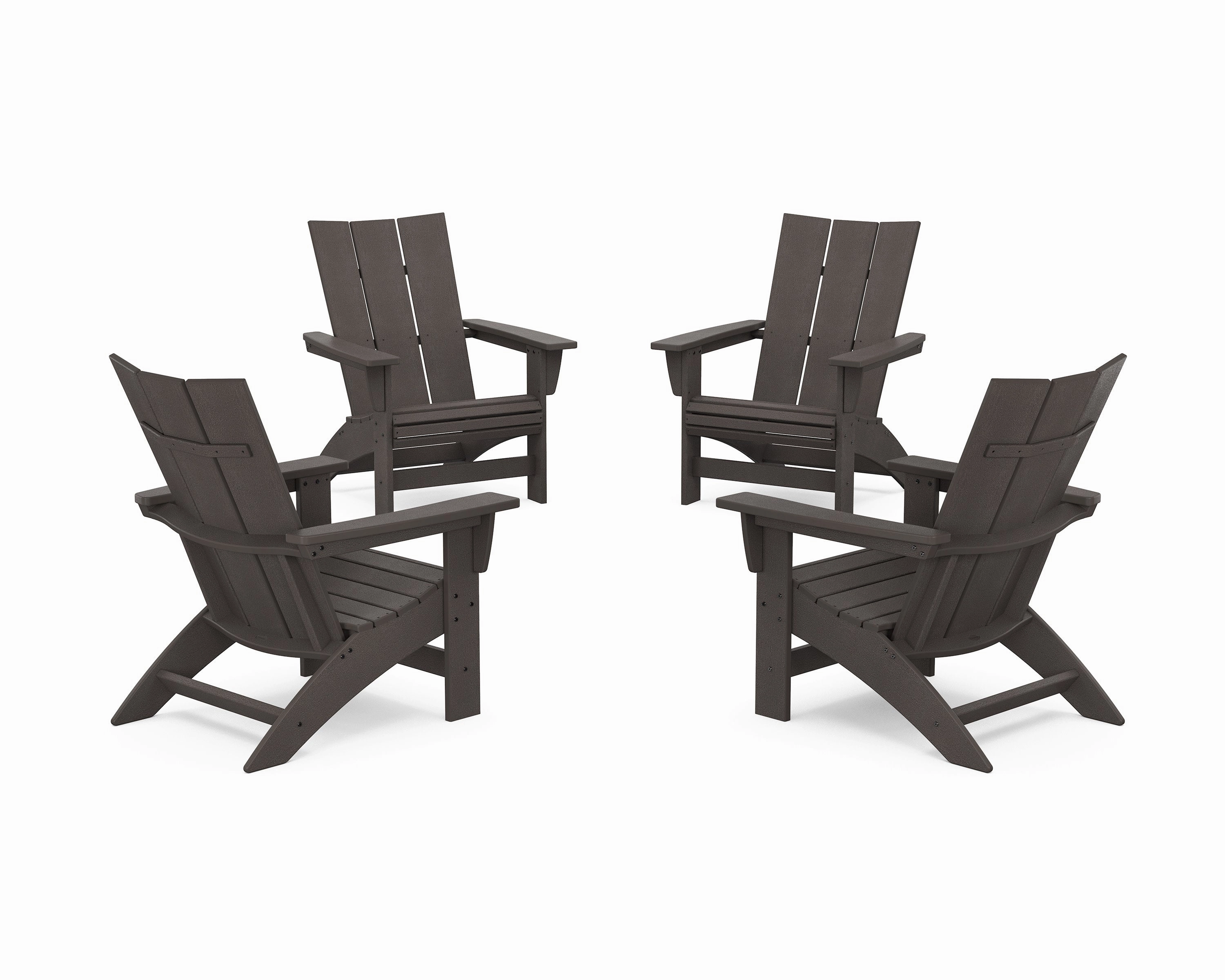 4-Piece Modern Grand Adirondack Chair Conversation Set
