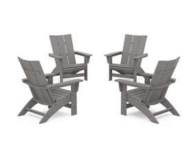 4-Piece Modern Grand Adirondack Chair Conversation Set chairs,dining chairs,home seating