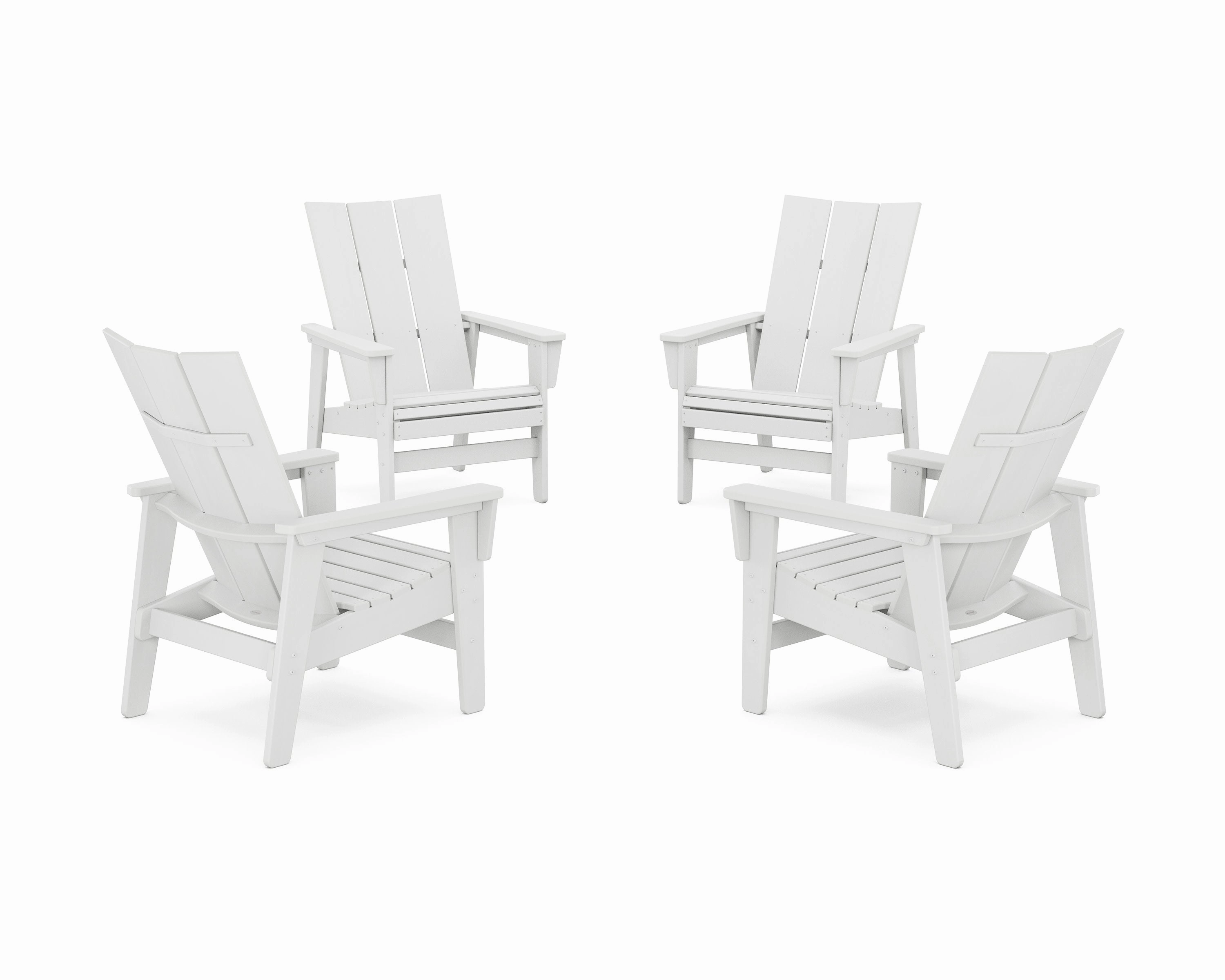 4-Piece Modern Grand Upright Adirondack Chair Conversation Set
