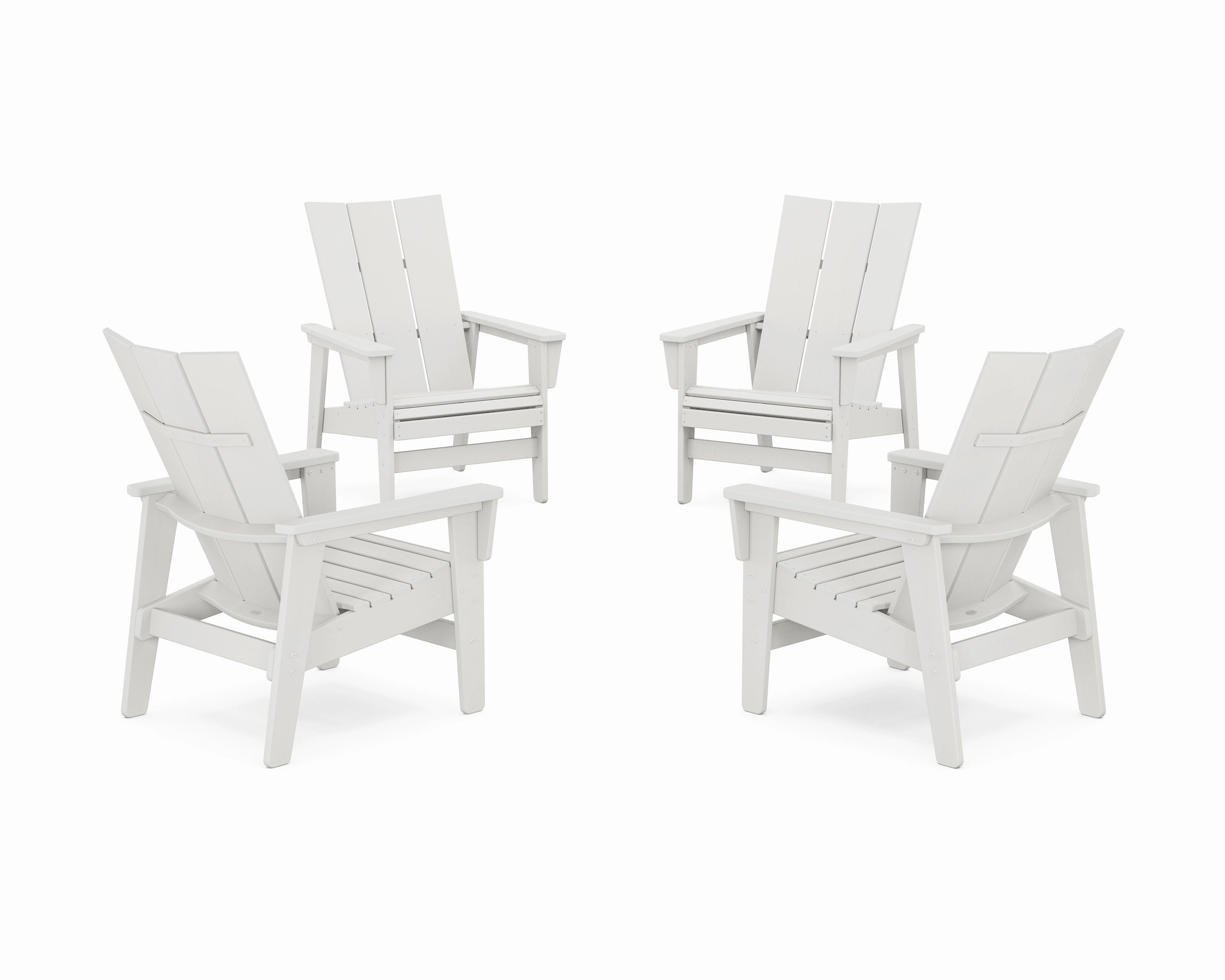 4-Piece Modern Grand Upright Adirondack Chair Conversation Set