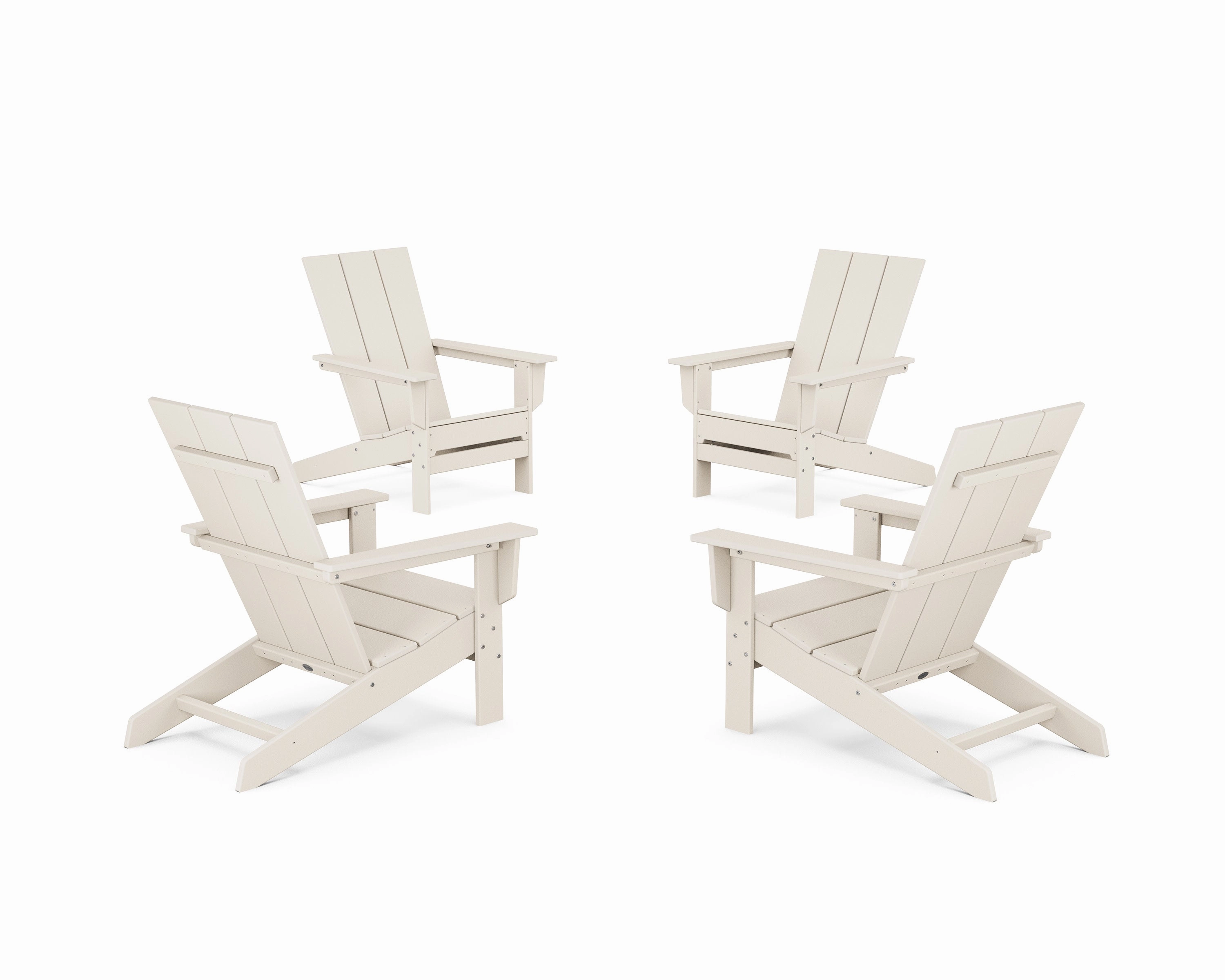 4-Piece Modern Studio Adirondack Chair Conversation Set
