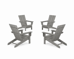 4-Piece Modern Studio Adirondack Chair Conversation Set chairs,dining chairs,home seating
