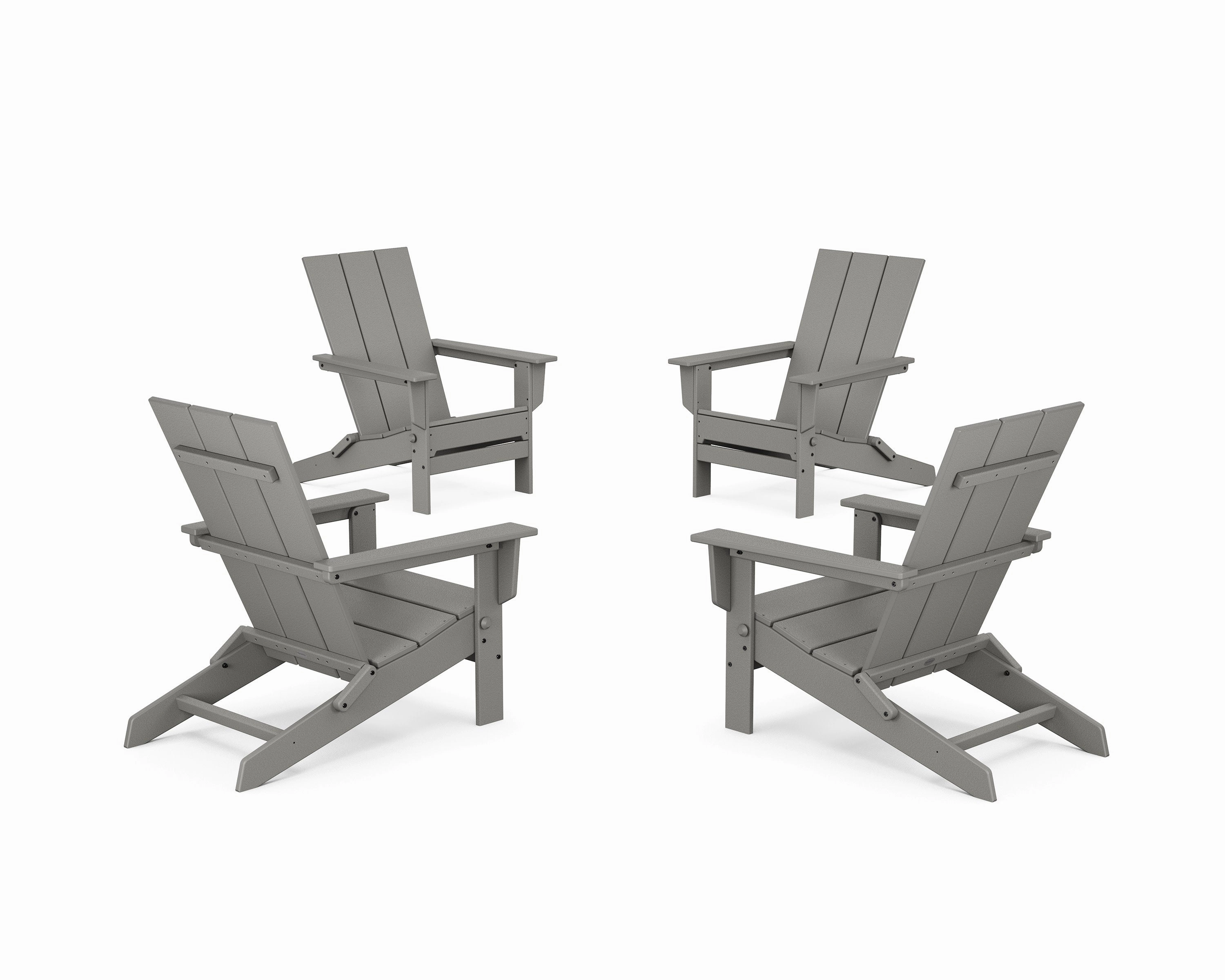 4-Piece Modern Studio Folding Adirondack Chair Conversation Set chairs,dining chairs,home seating