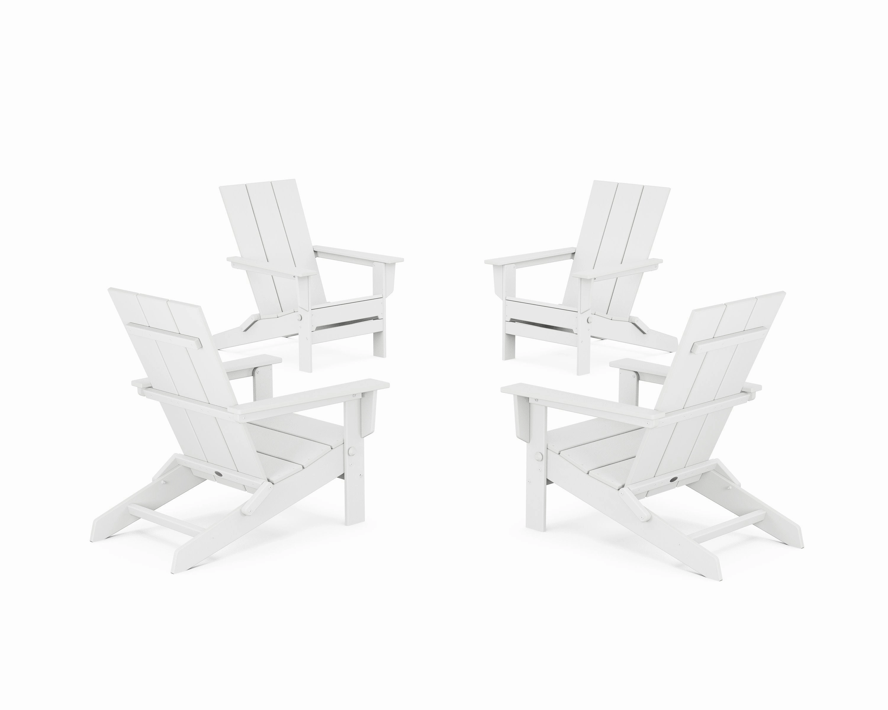 4-Piece Modern Studio Folding Adirondack Chair Conversation Set