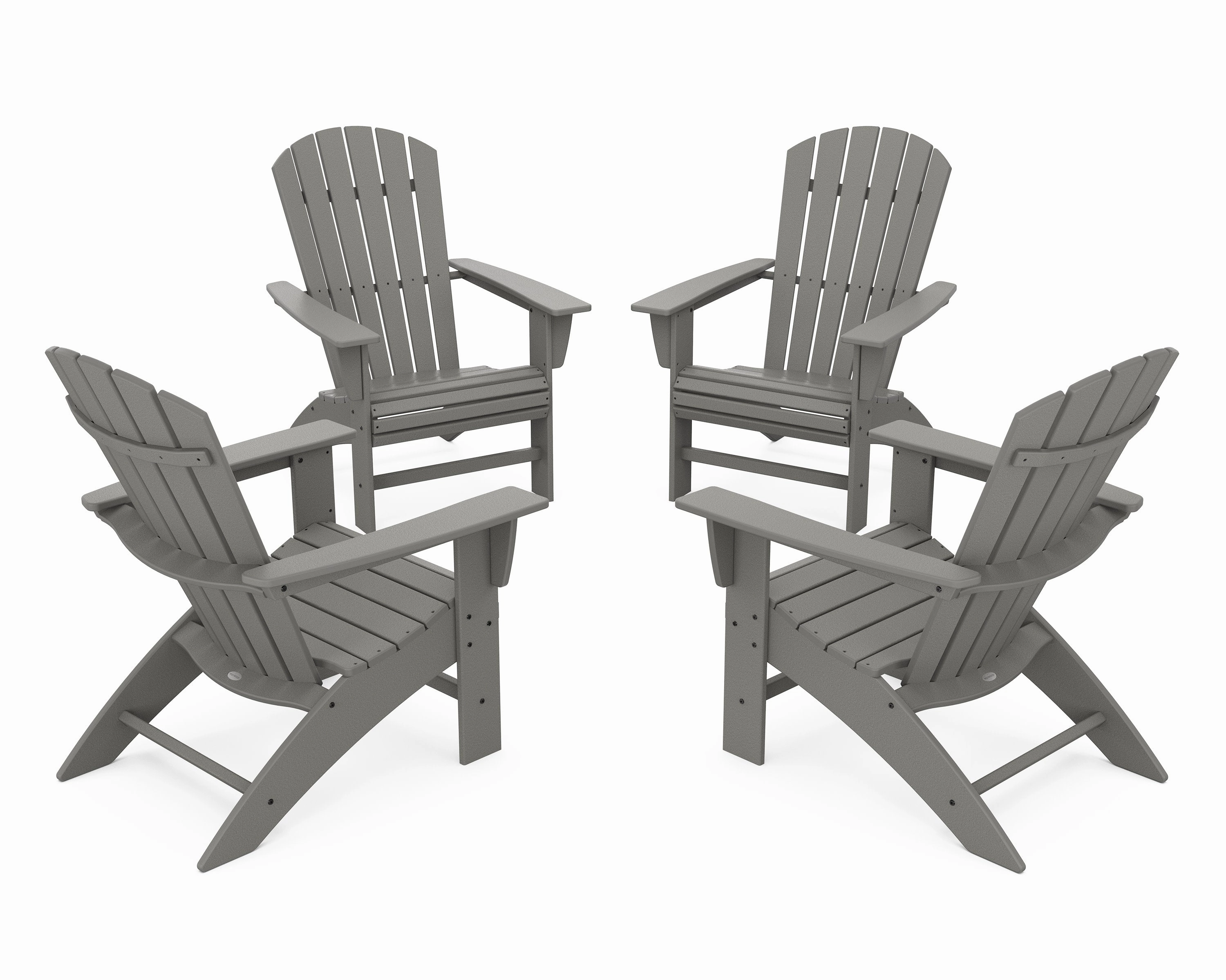 4-Piece Nautical Curveback Adirondack Chair Conversation Set chairs,dining chairs,home seating