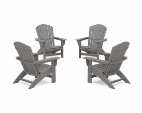 4-Piece Nautical Grand Adirondack Chair Conversation Set chairs,dining chairs,home seating