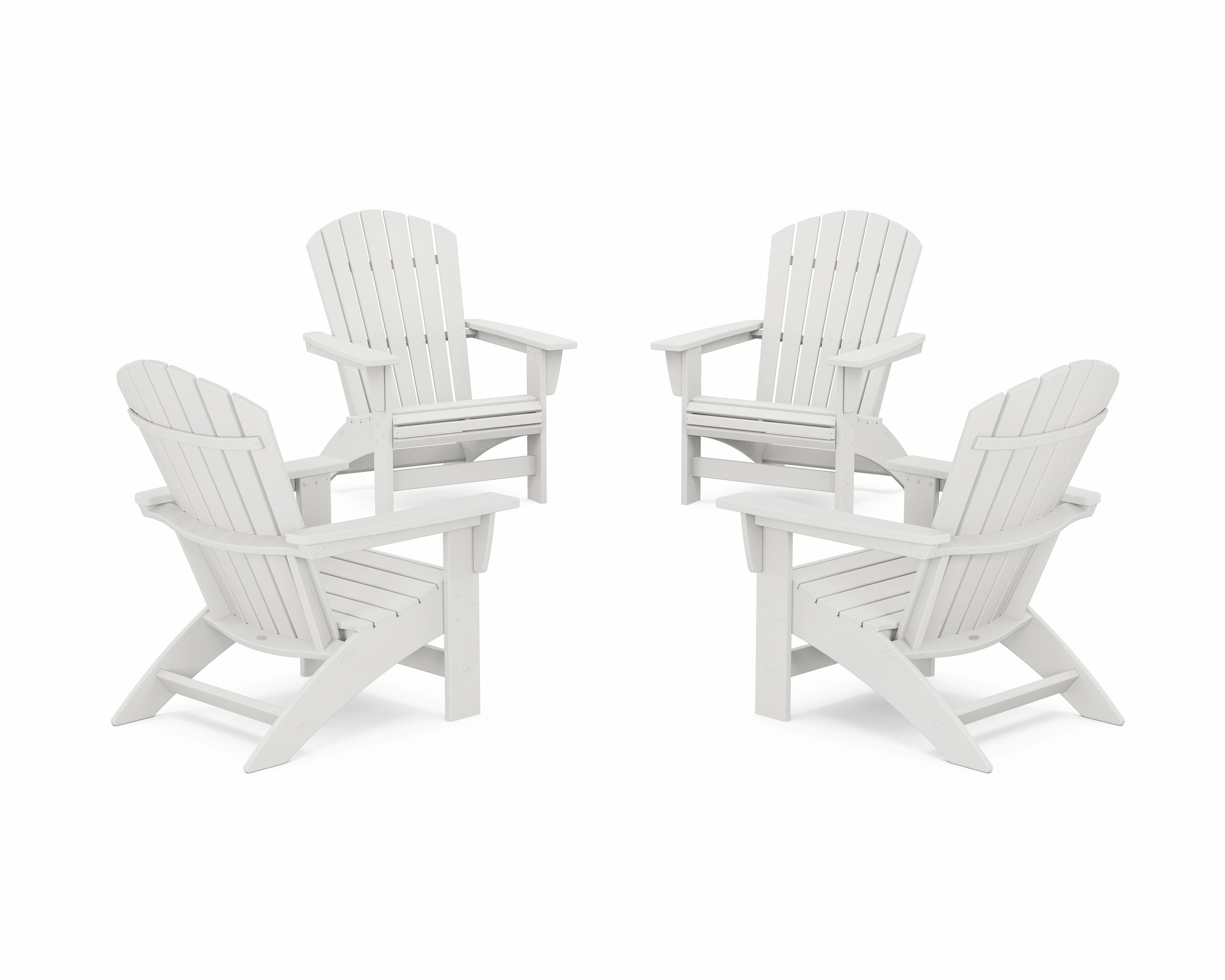 4-Piece Nautical Grand Adirondack Chair Conversation Set