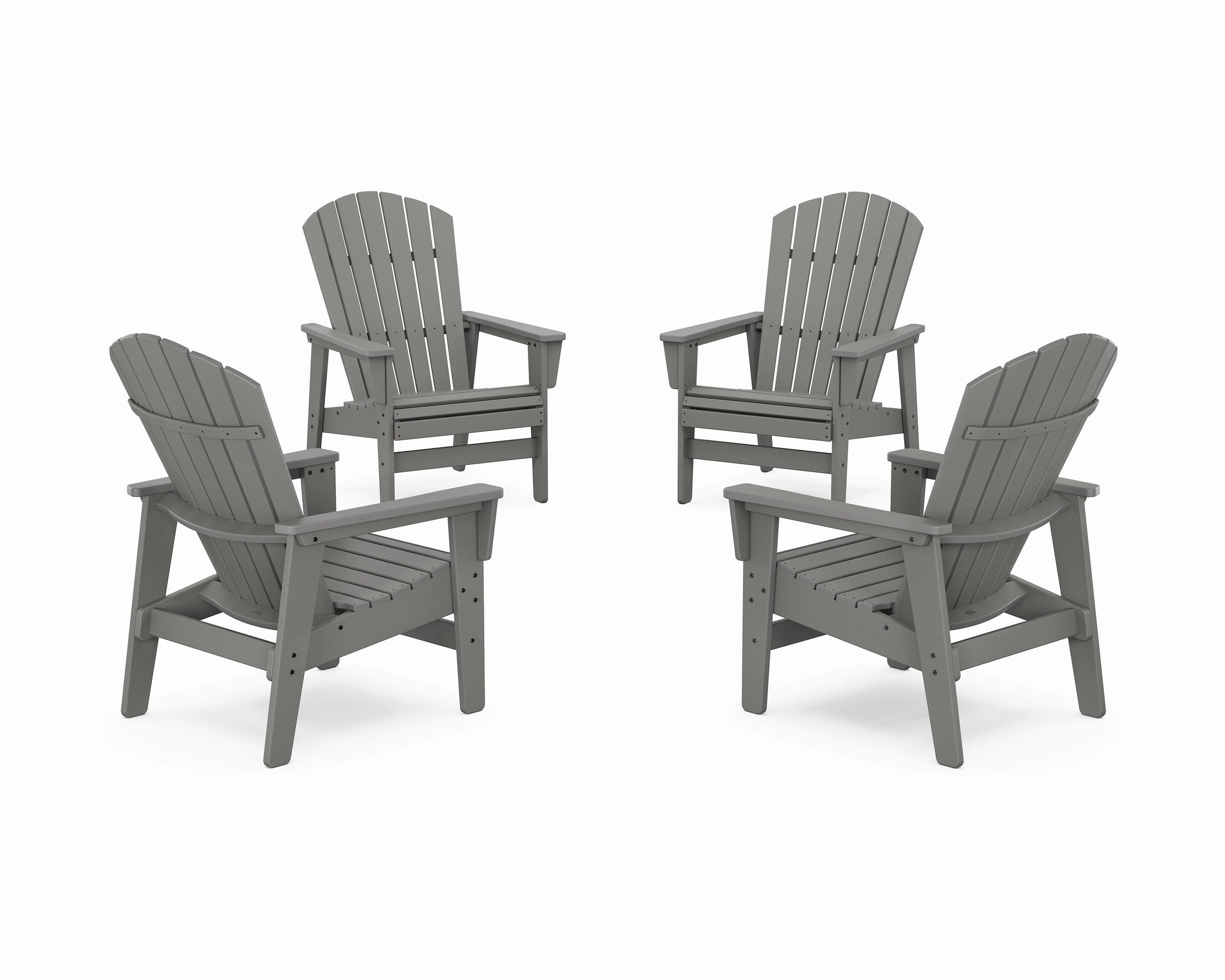 4-Piece Nautical Grand Upright Adirondack Chair Conversation Set chairs,dining chairs,home seating